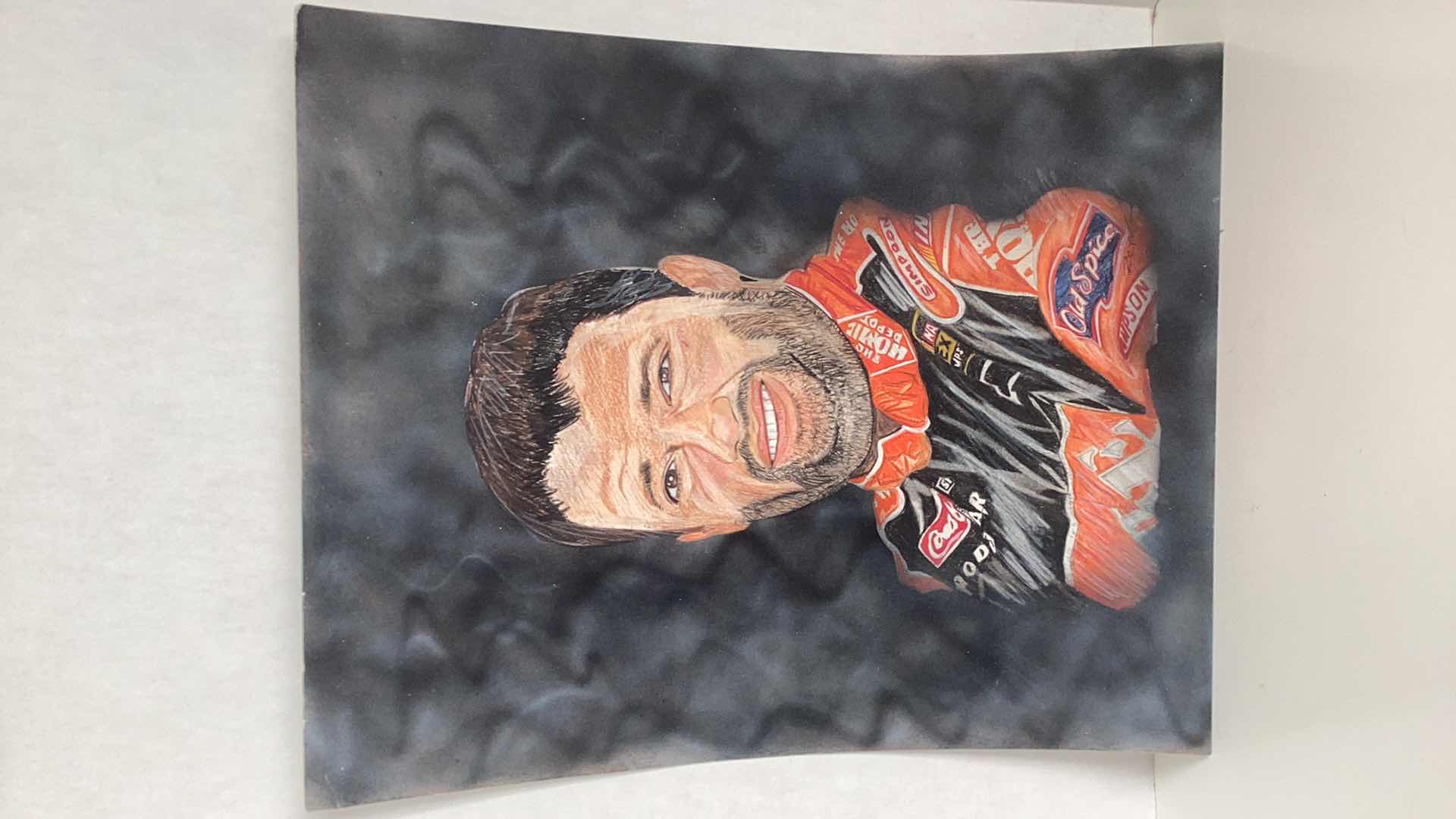 Photo 1 of NASCAR TONY STEWART HAND MADE ARTWORK BY REYNA 19” X H 23”