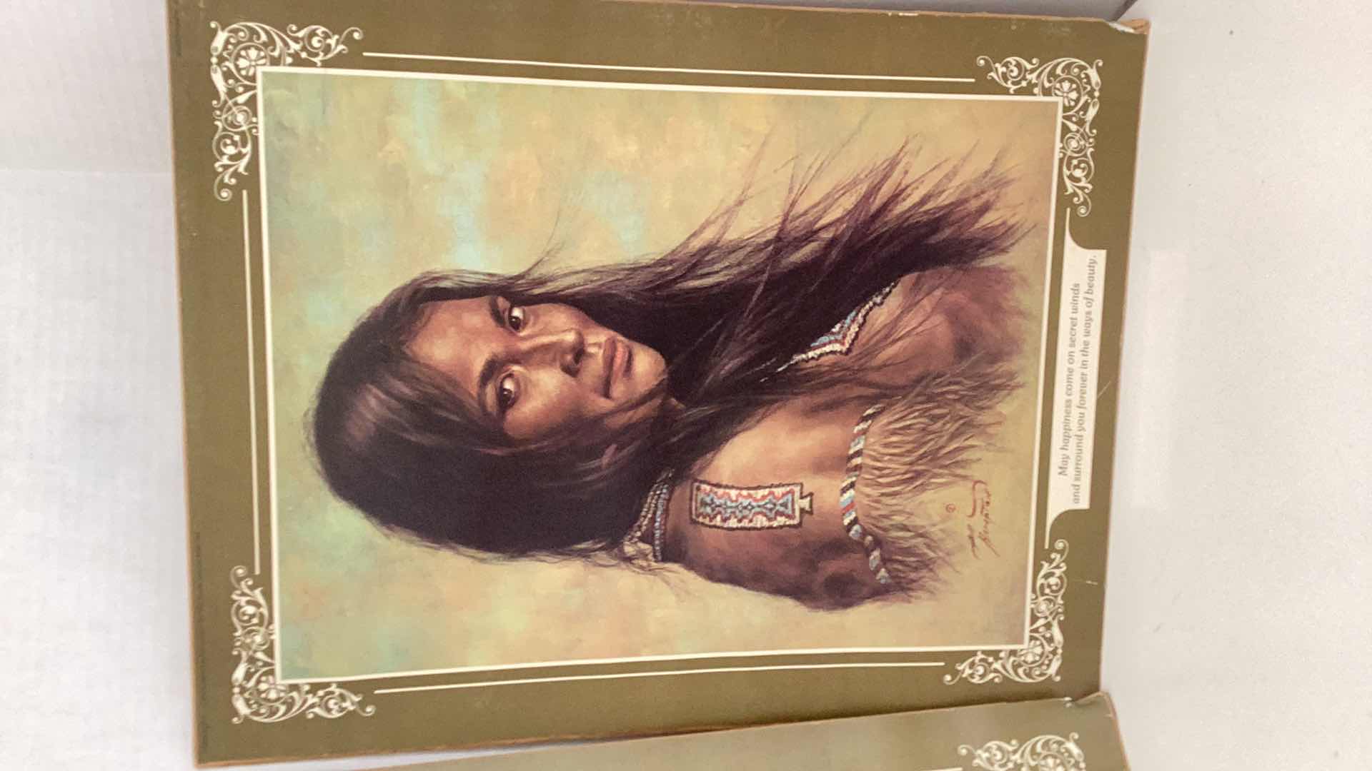 Photo 1 of TWO VINTAGE 1976 BILL HAMPTON AMERICAN INDIAN PRINTS 15” X H 20”