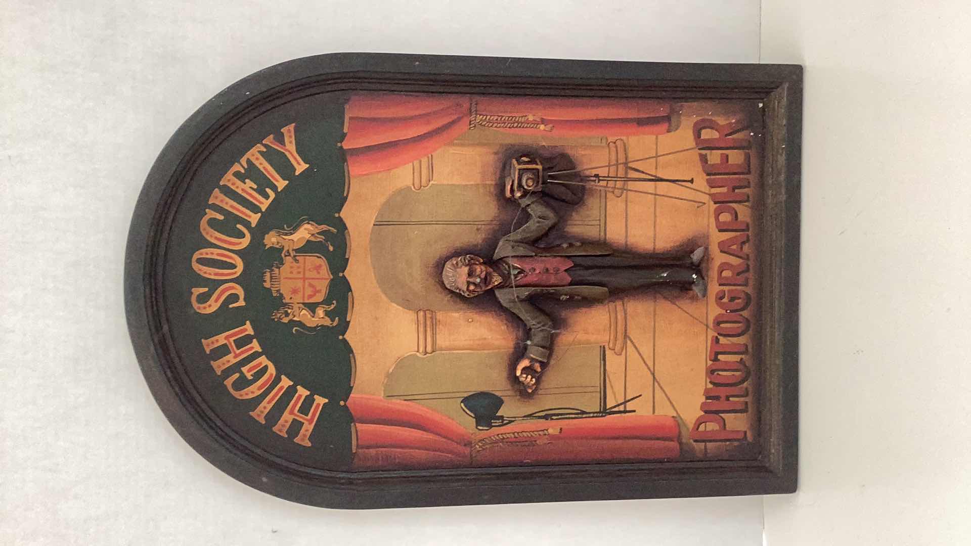 Photo 1 of VINTAGE HIGH SOCIETY WOOD CARVING ART WORK 16” X H 24”