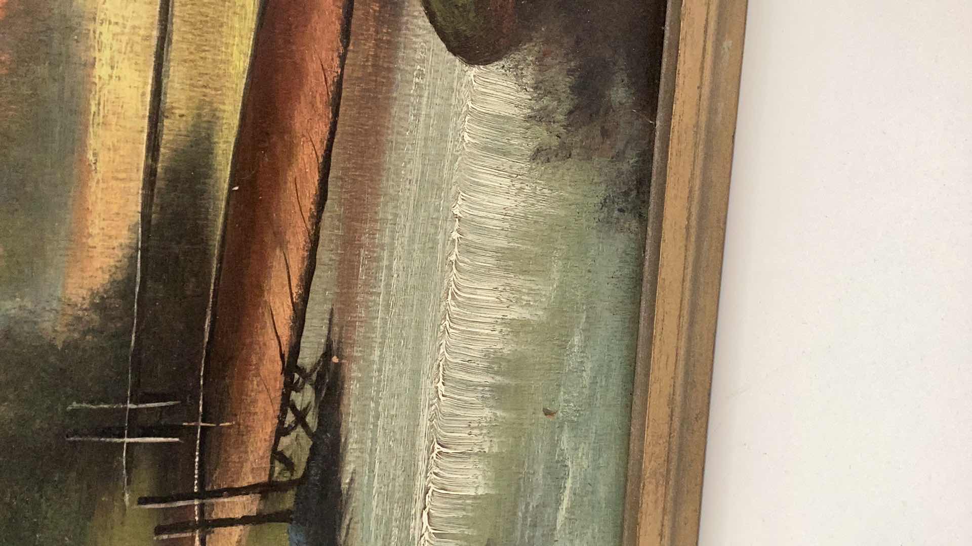 Photo 1 of FARM LANDSCAPE OIL PAINTING BY PETERS 42” X H 20”