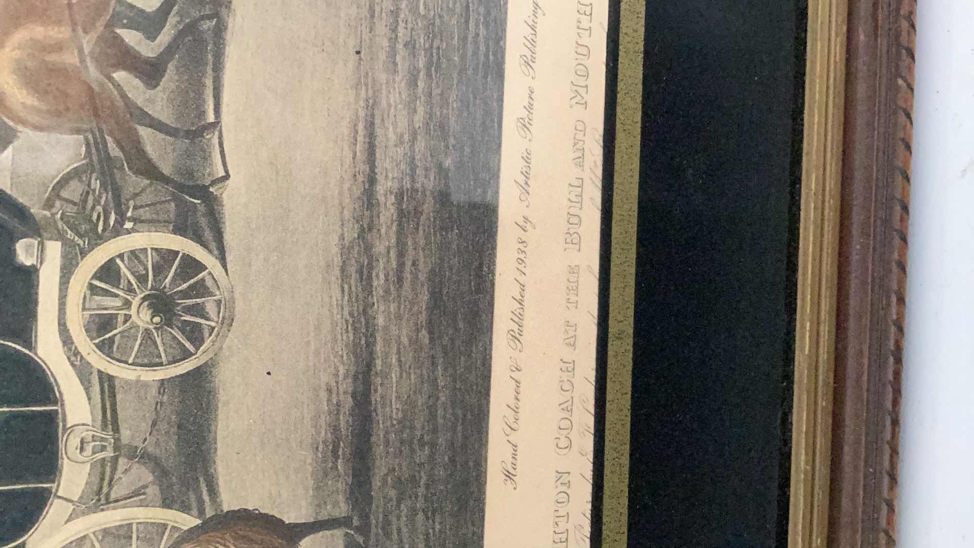 Photo 1 of VINTAGE 1938 “THE ACE BRIGHTON COACH” PRINT 18” X H 15”