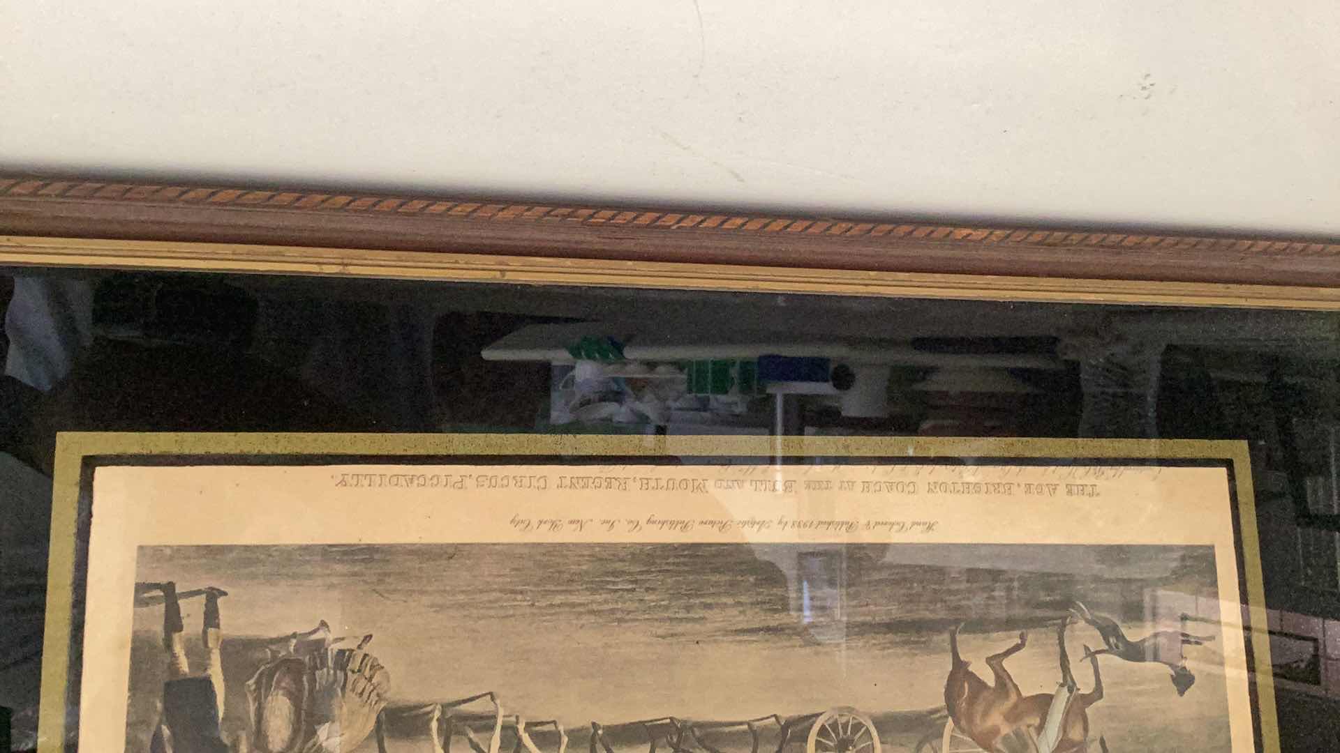 Photo 2 of VINTAGE 1938 “THE ACE BRIGHTON COACH” PRINT 18” X H 15”