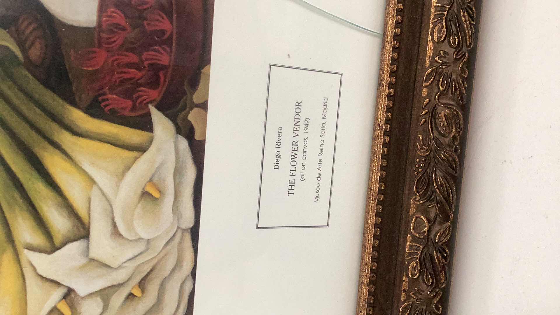 Photo 1 of DIEGO RIVERA “THE FLOWER VENDOR” PRINT 18” X H 23”