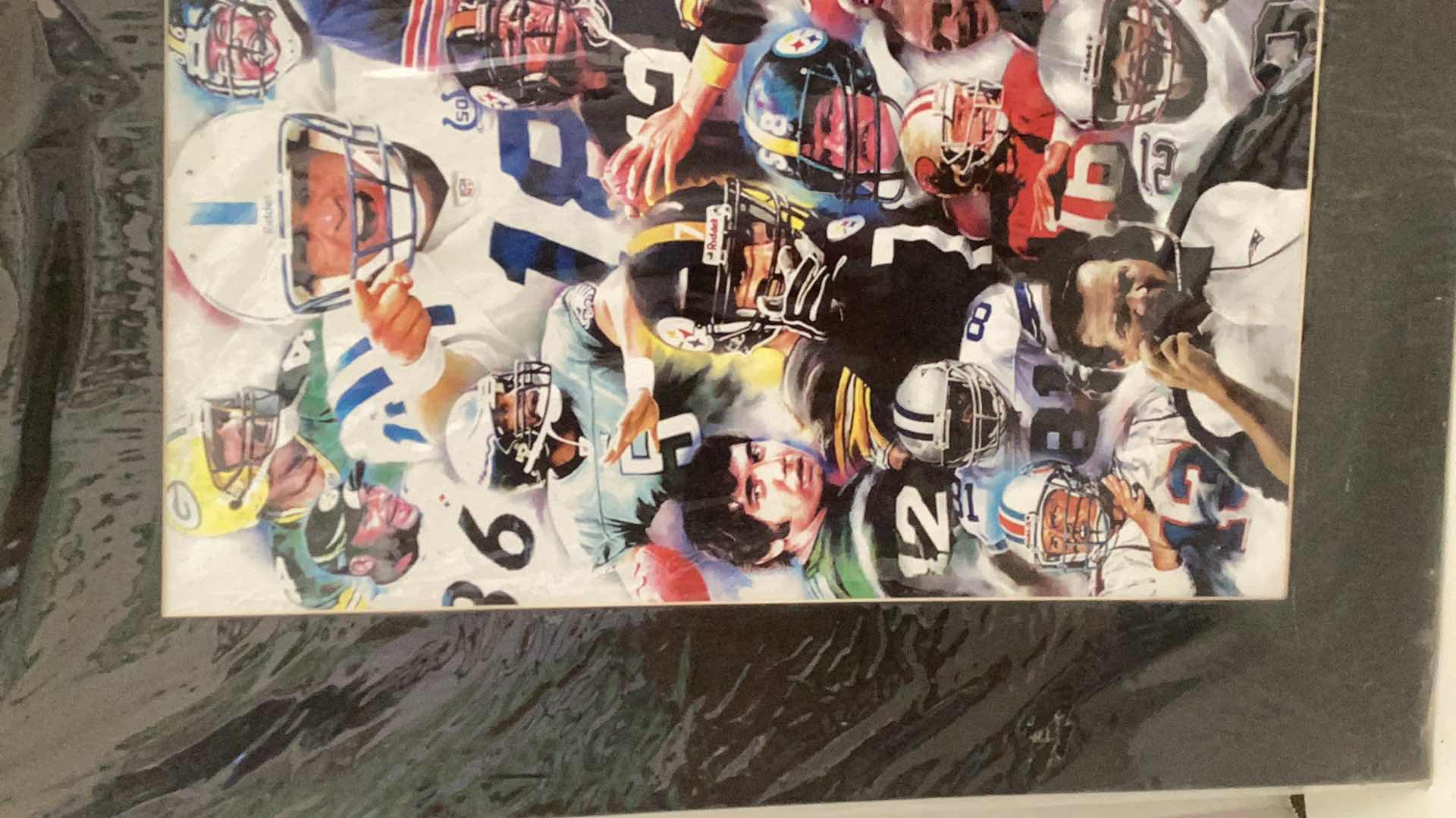 Photo 1 of NFL FOOTBALL QUARTERBACKS LITHOGRAPH 16” X H 20”
