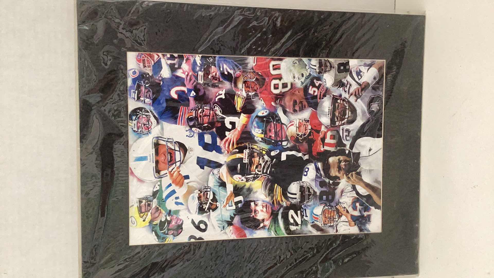 Photo 1 of NFL FOOTBALL QUARTERBACKS LITHOGRAPH 16” X H 20”