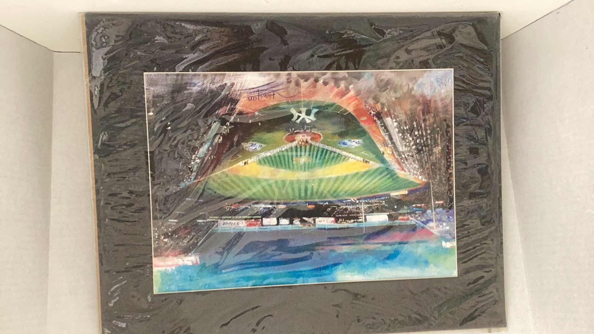 Photo 1 of YANKEE STADIUM PRINT BY HAIYAN 20” X H 16”