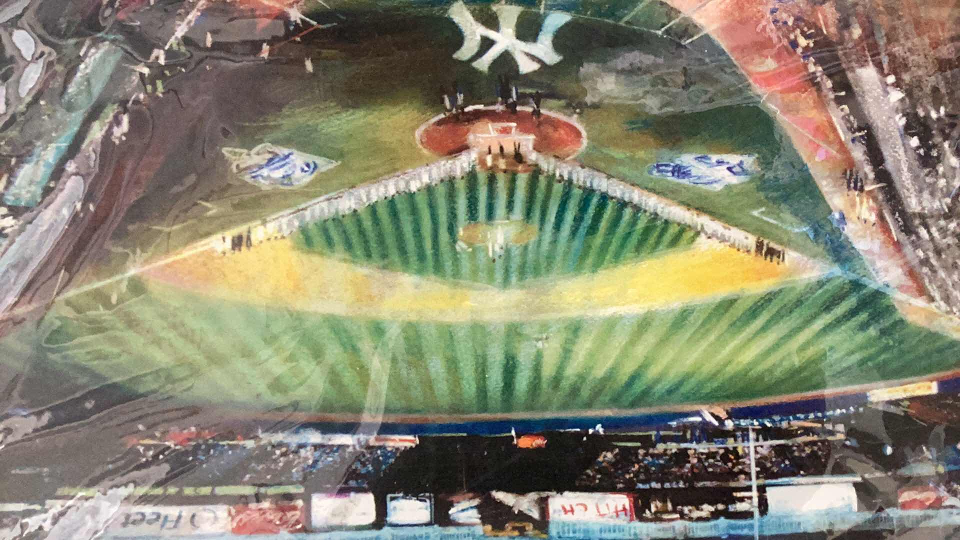 Photo 1 of YANKEE STADIUM PRINT BY HAIYAN 20” X H 16”
