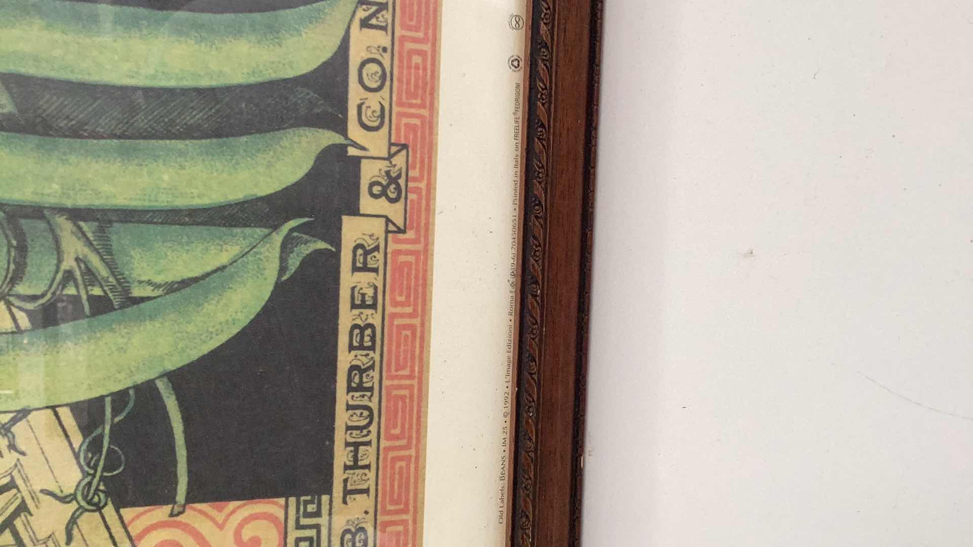 Photo 1 of PAIR OF OLD LABEL PRINTS 1992 PRINTED IN ITALY 19” X H 16”