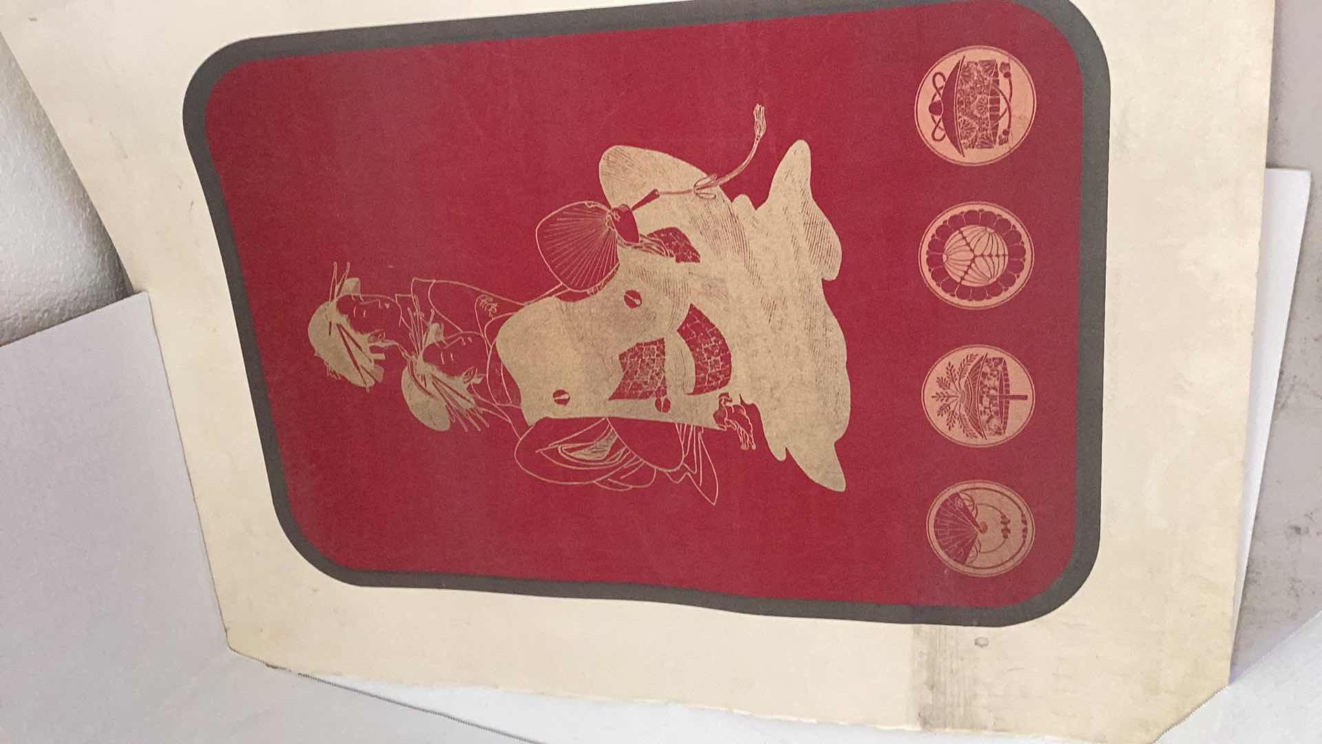 Photo 1 of VINTAGE UKIYOE GEISHA PRINT 22” X H 30”