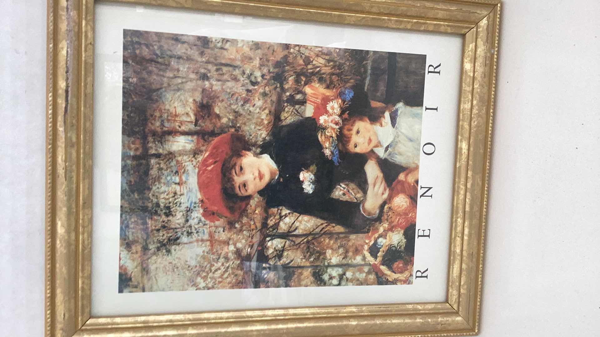 Photo 1 of THREE PICTURES, RENOIR, VAN GOGH, AND ONE IS AN ANTIQUE LITHO 1880 10” X H 12”