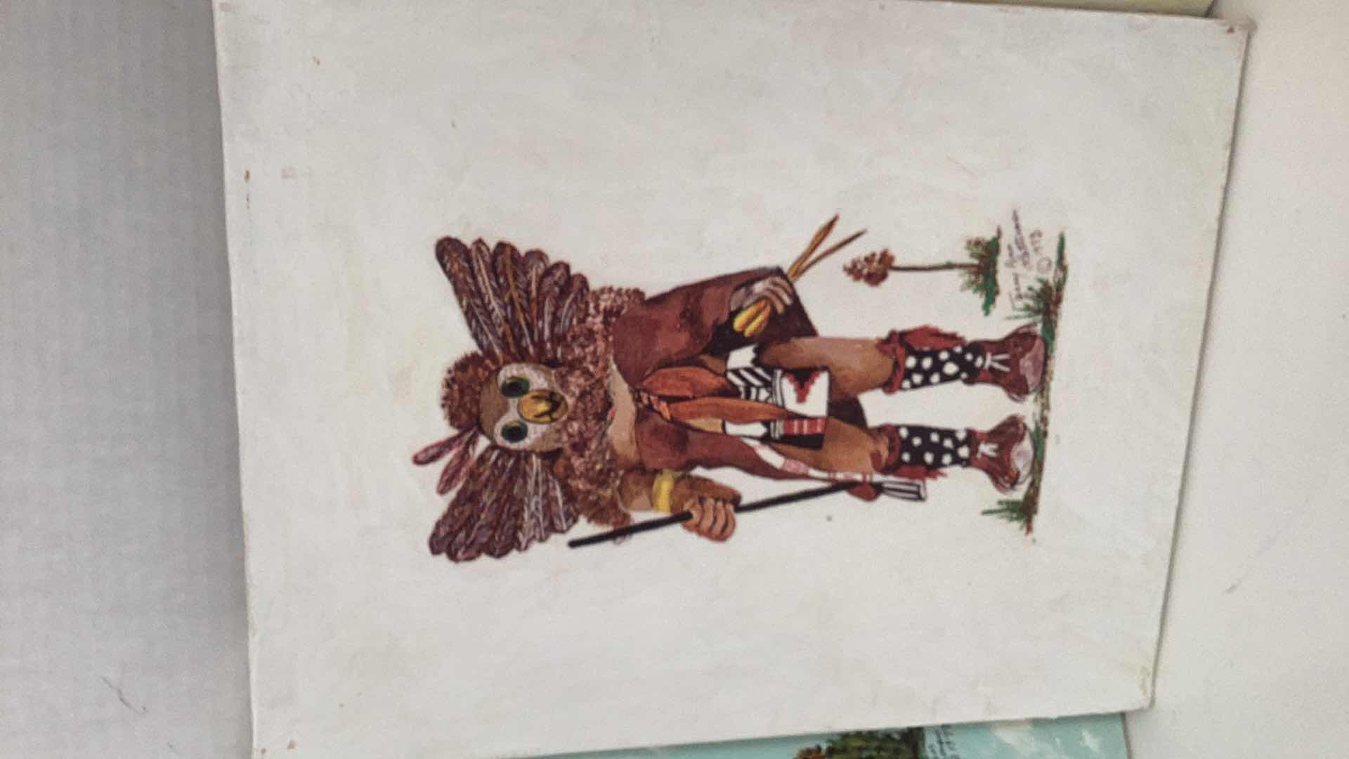 Photo 1 of FOUR KACHINA PAINTING BY TERRY ANN LATTERMAN 11” X H 14”