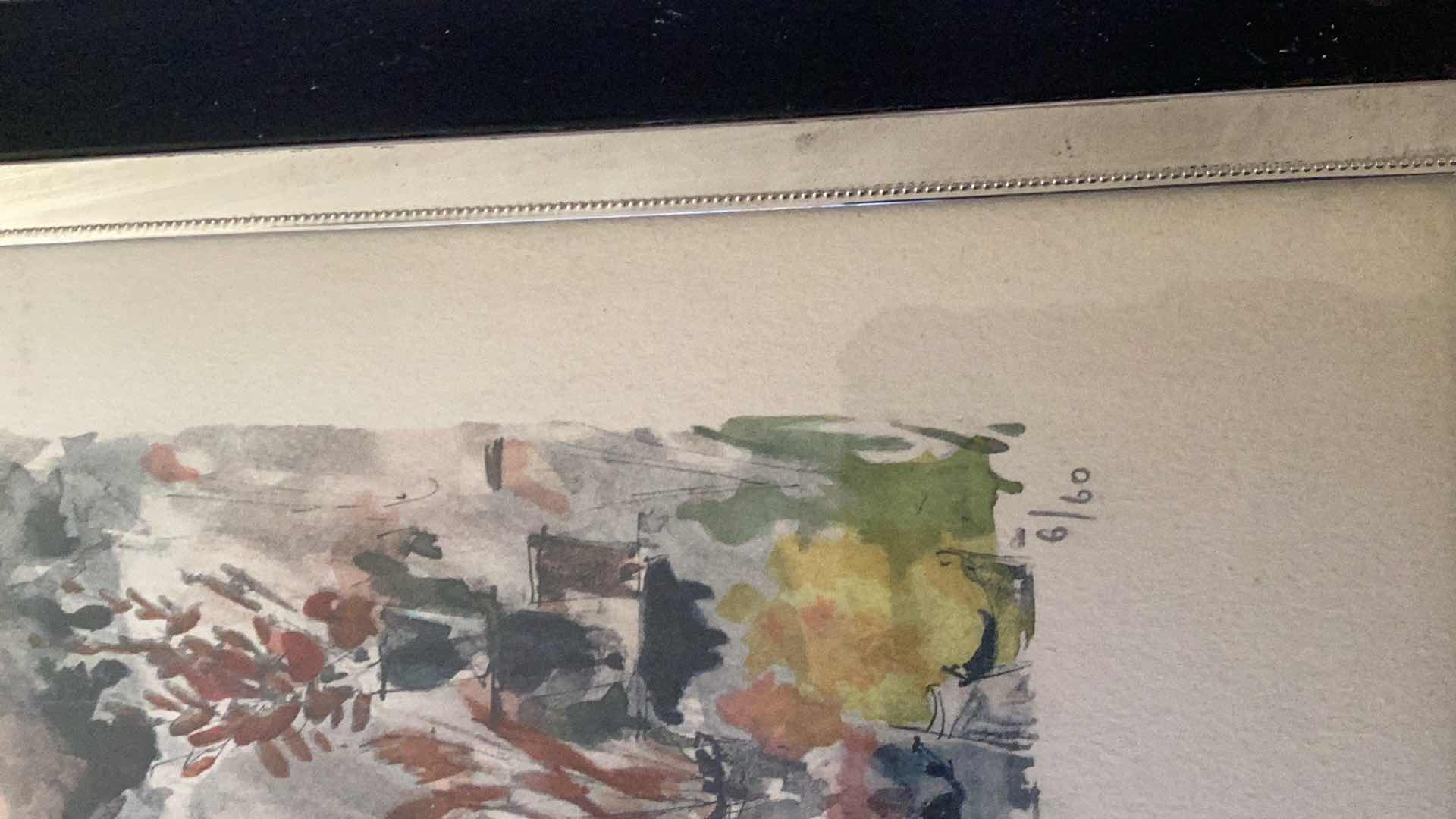 Photo 1 of VINTAGE HERBELOT “PARIS” 6/60 PRINT 13” X H 16”