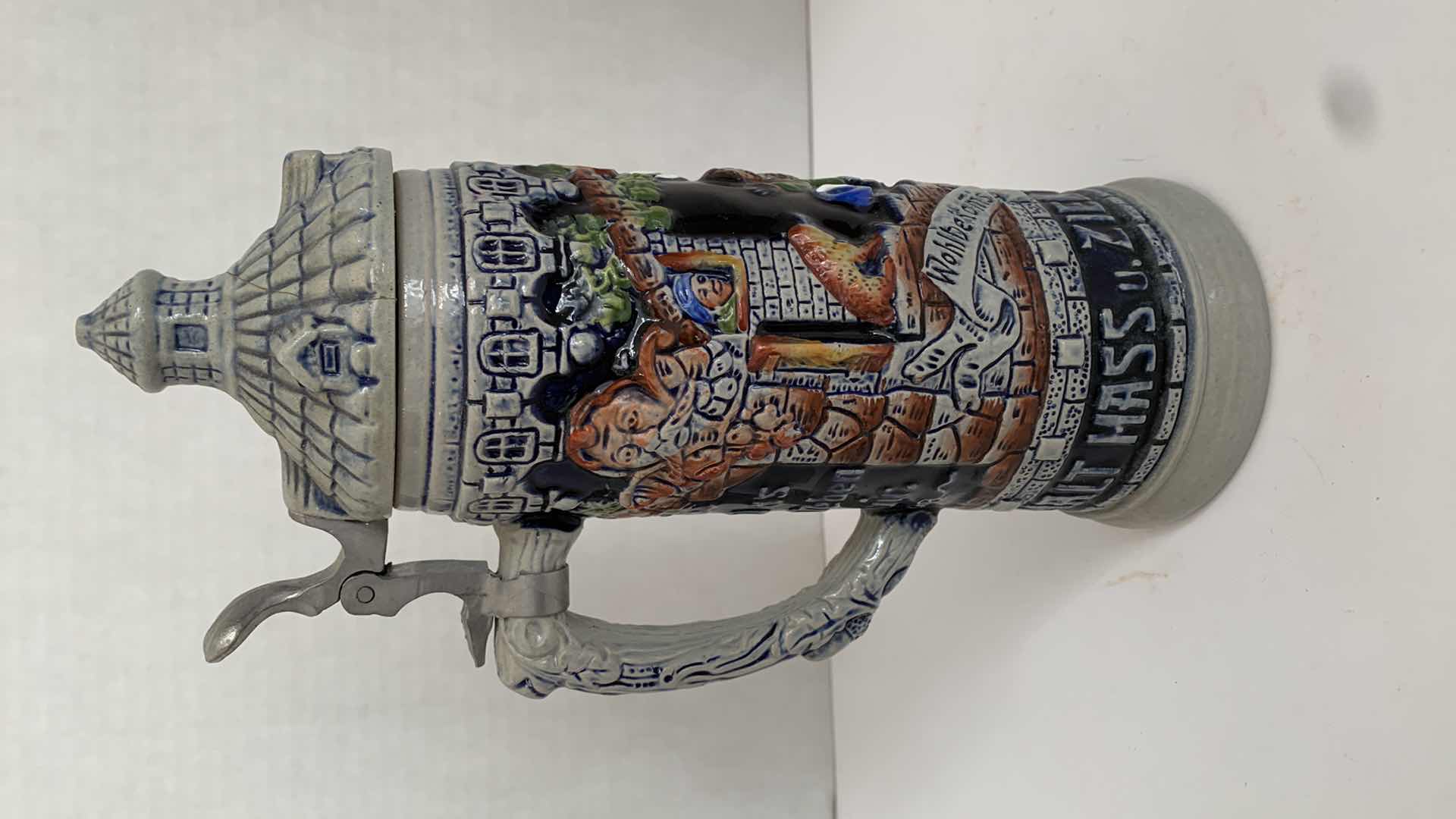 View 4 of SET OF 2 GERMAN BEER STEIN'S ONE MADE IN GERMANY 4” X 4” H 10”