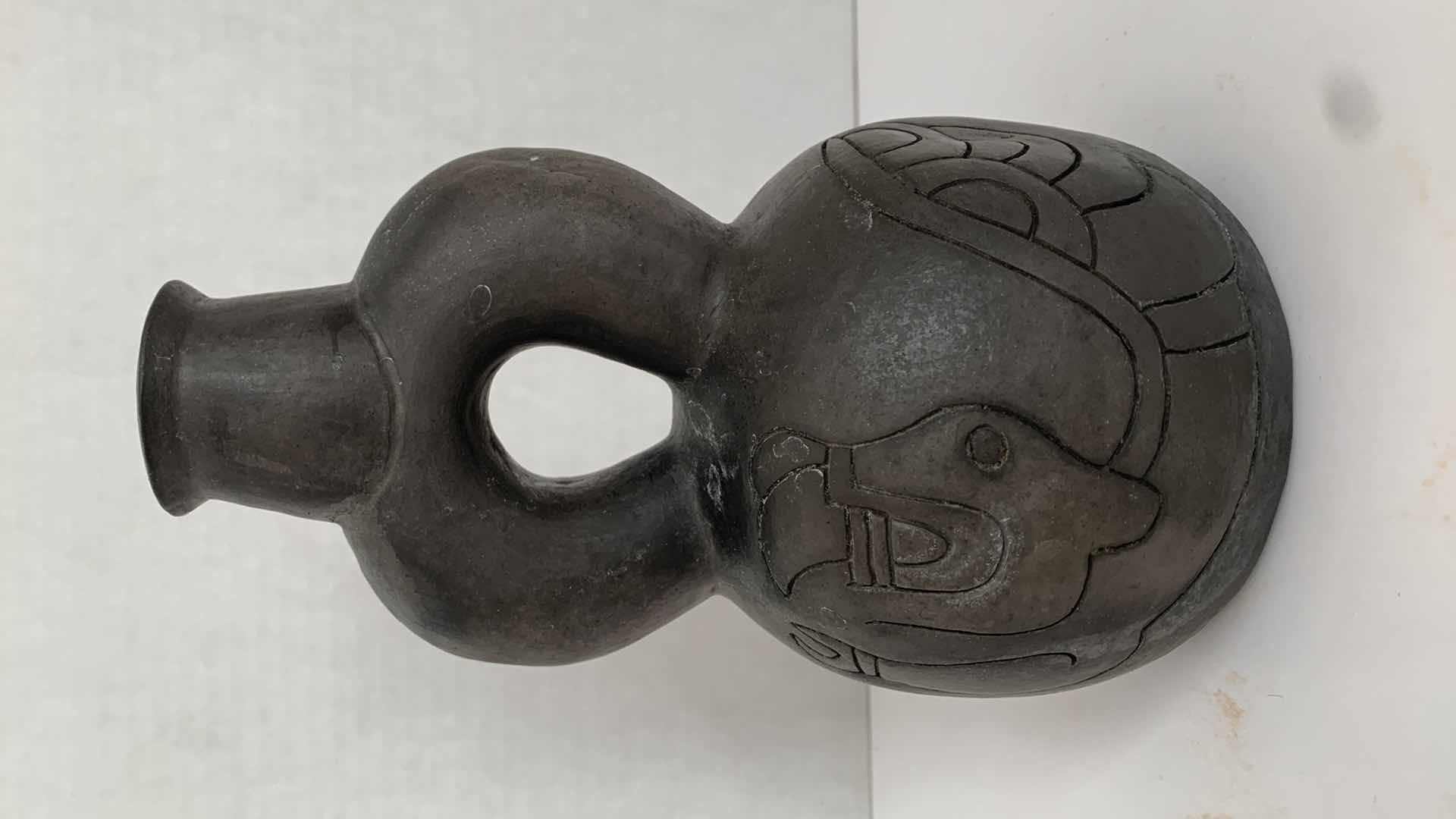 Photo 3 of REPLICA MESOAMERICAN STIRRUP VASE 5” X 5” H 8”