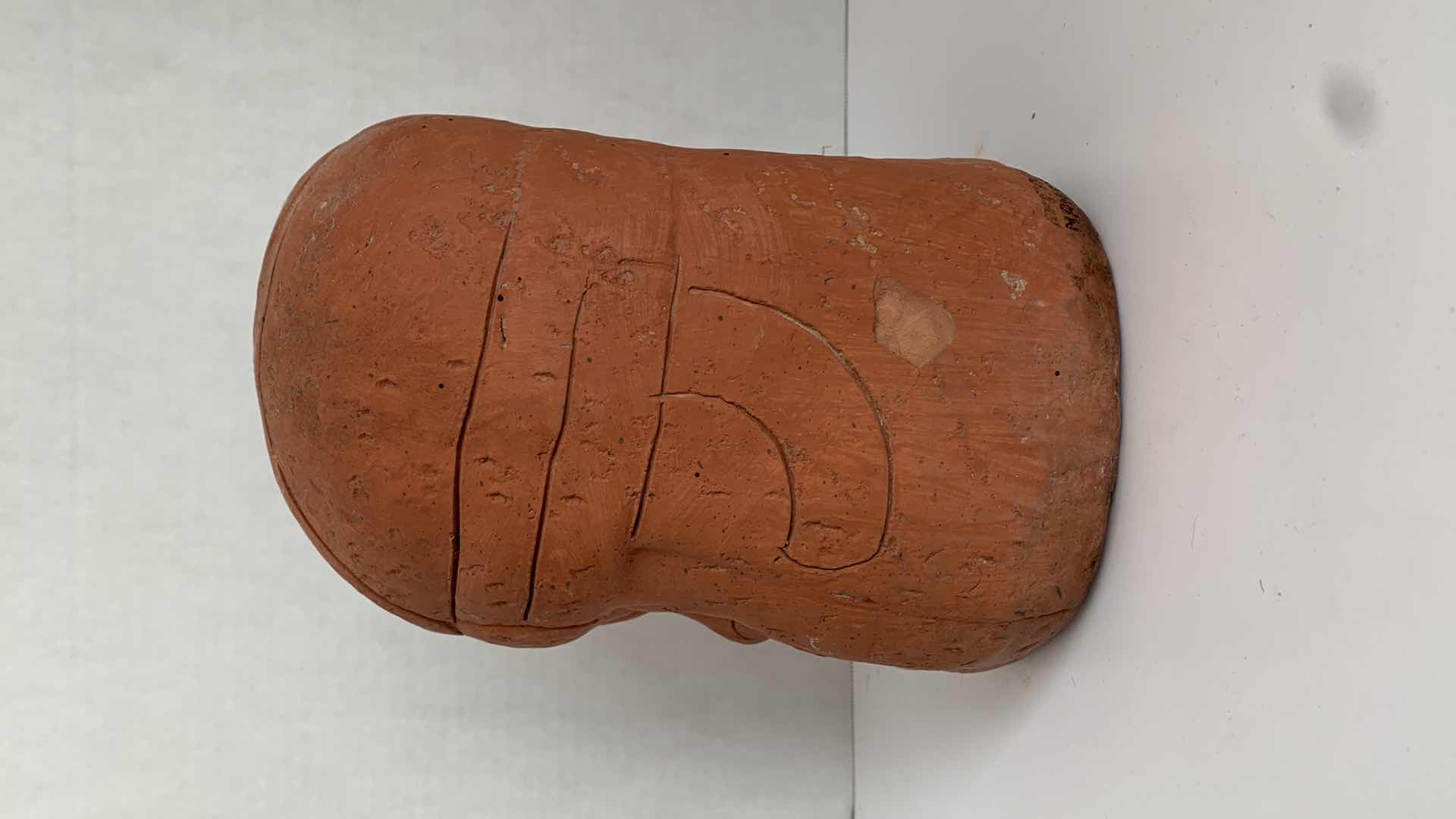 Photo 4 of REPLICA CLAY OLMEC HEAD 7” X 7” H 9”