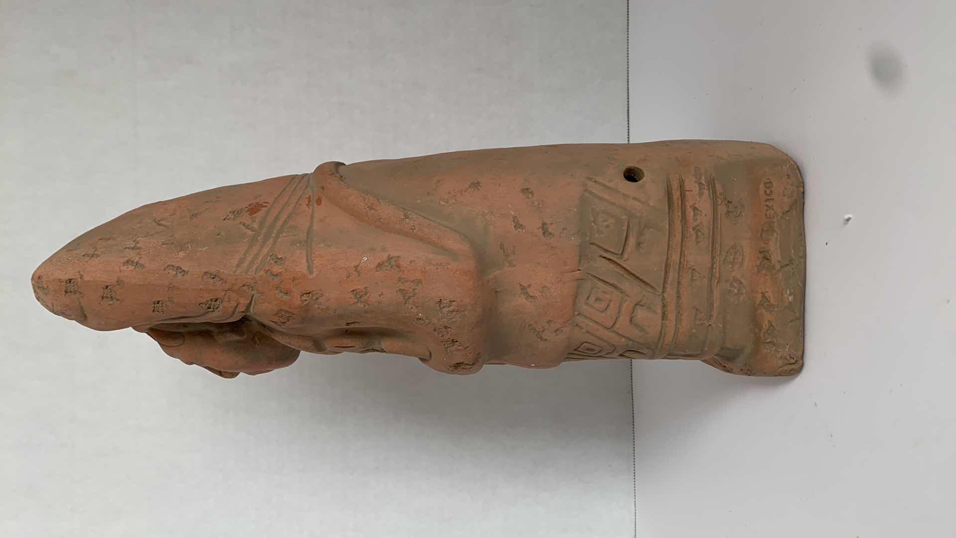 Photo 1 of REPLICA MESOAMERICAN CLAY STATUE 5” X 4” H 13”