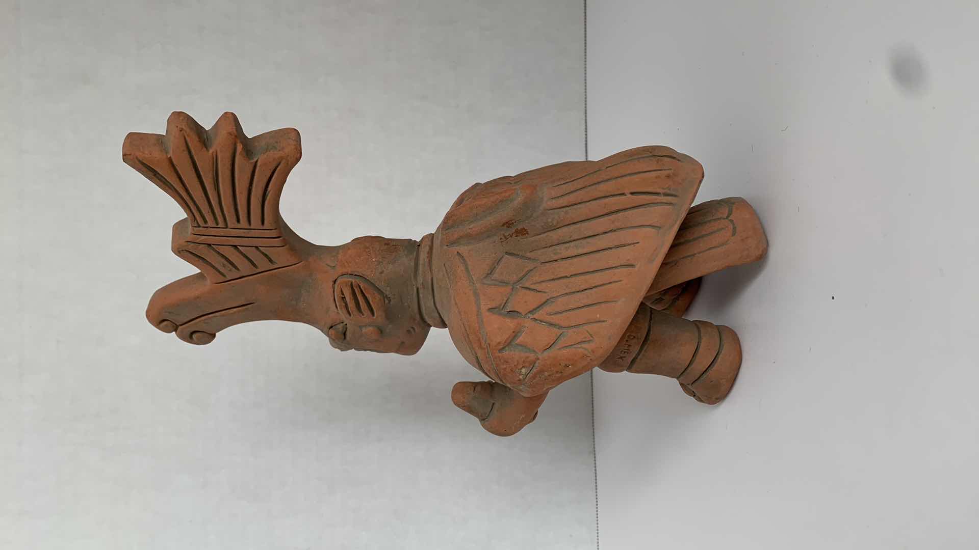 Photo 1 of REPLICA MESOAMERICAN CLAY STATUE 5” X 6” H 10”