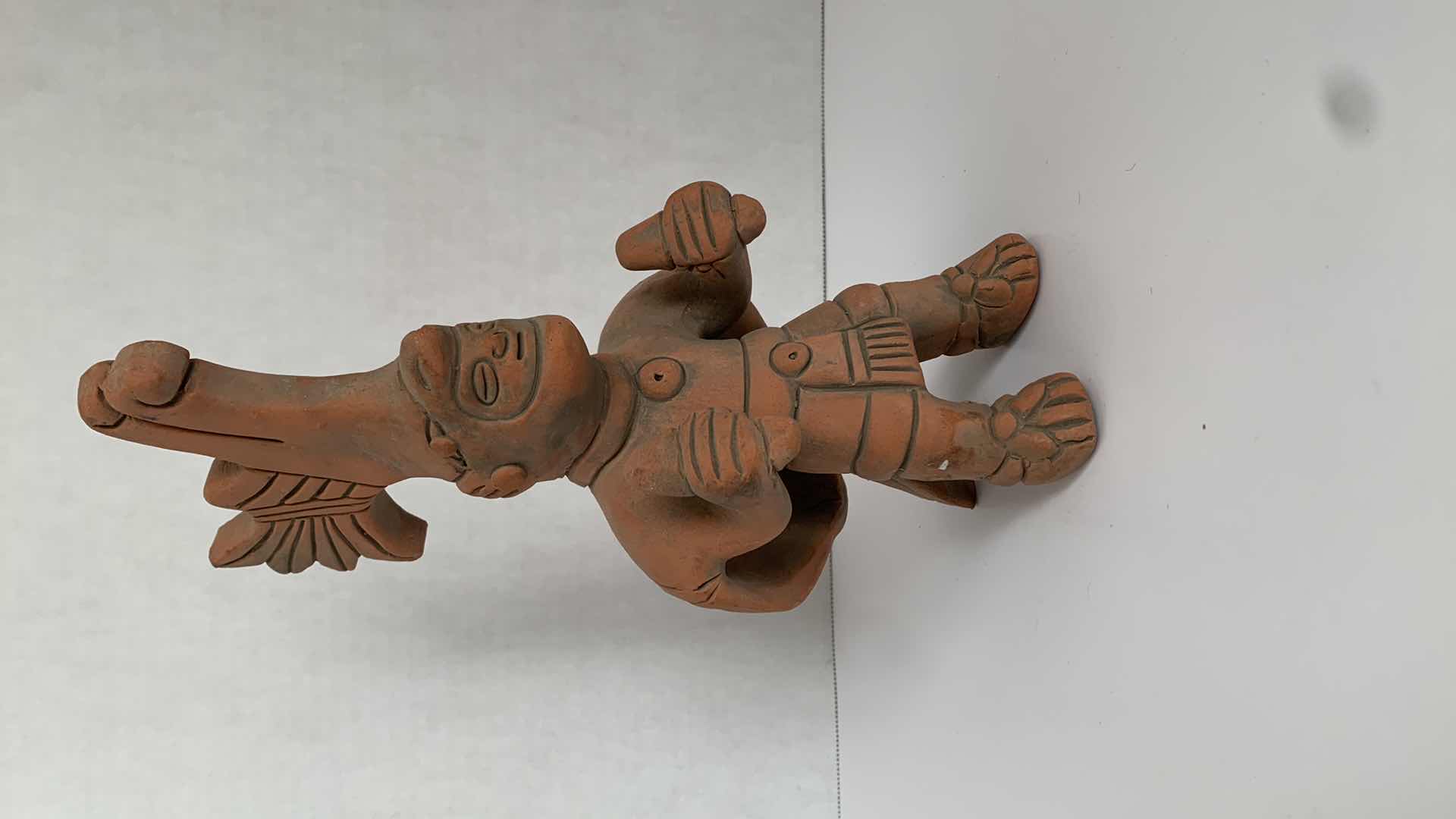 Photo 1 of REPLICA MESOAMERICAN CLAY STATUE 5” X 6” H 10”