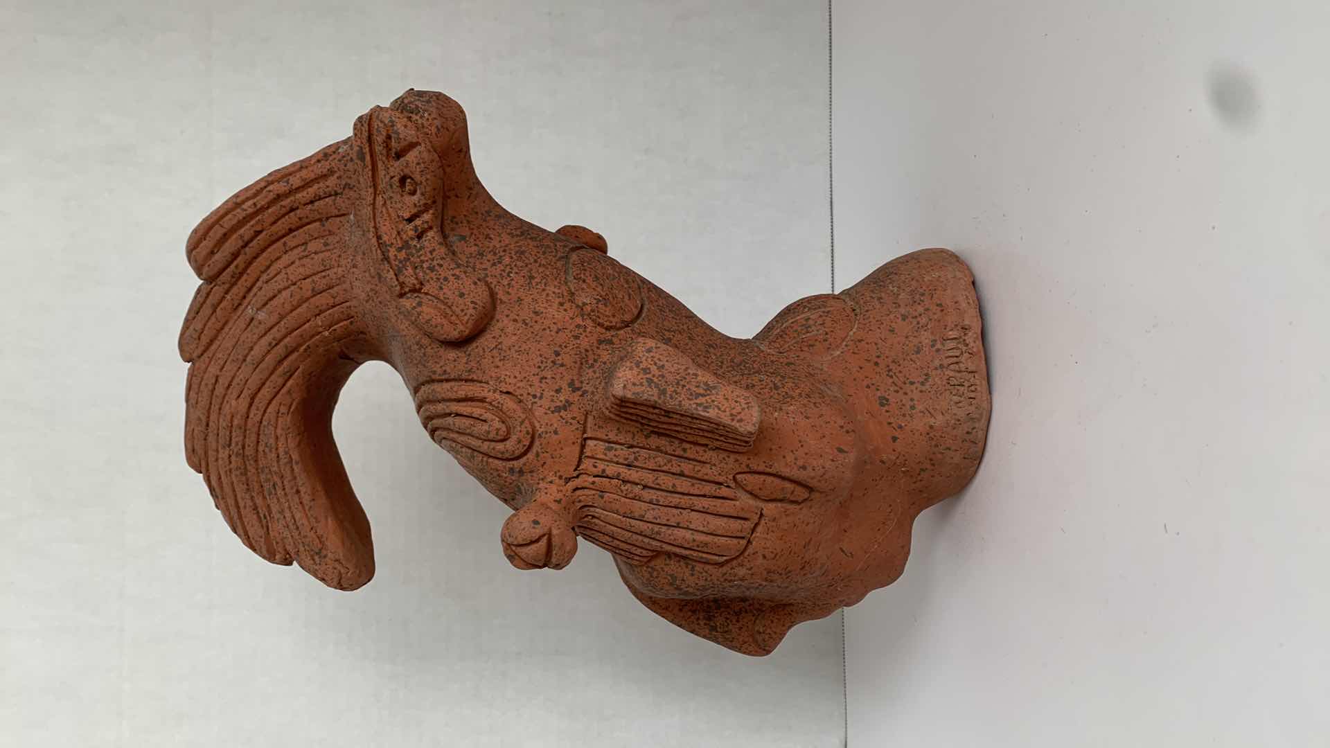 Photo 1 of REPLICA PAKAL CLAY STATUE 8” X 9” H 12”