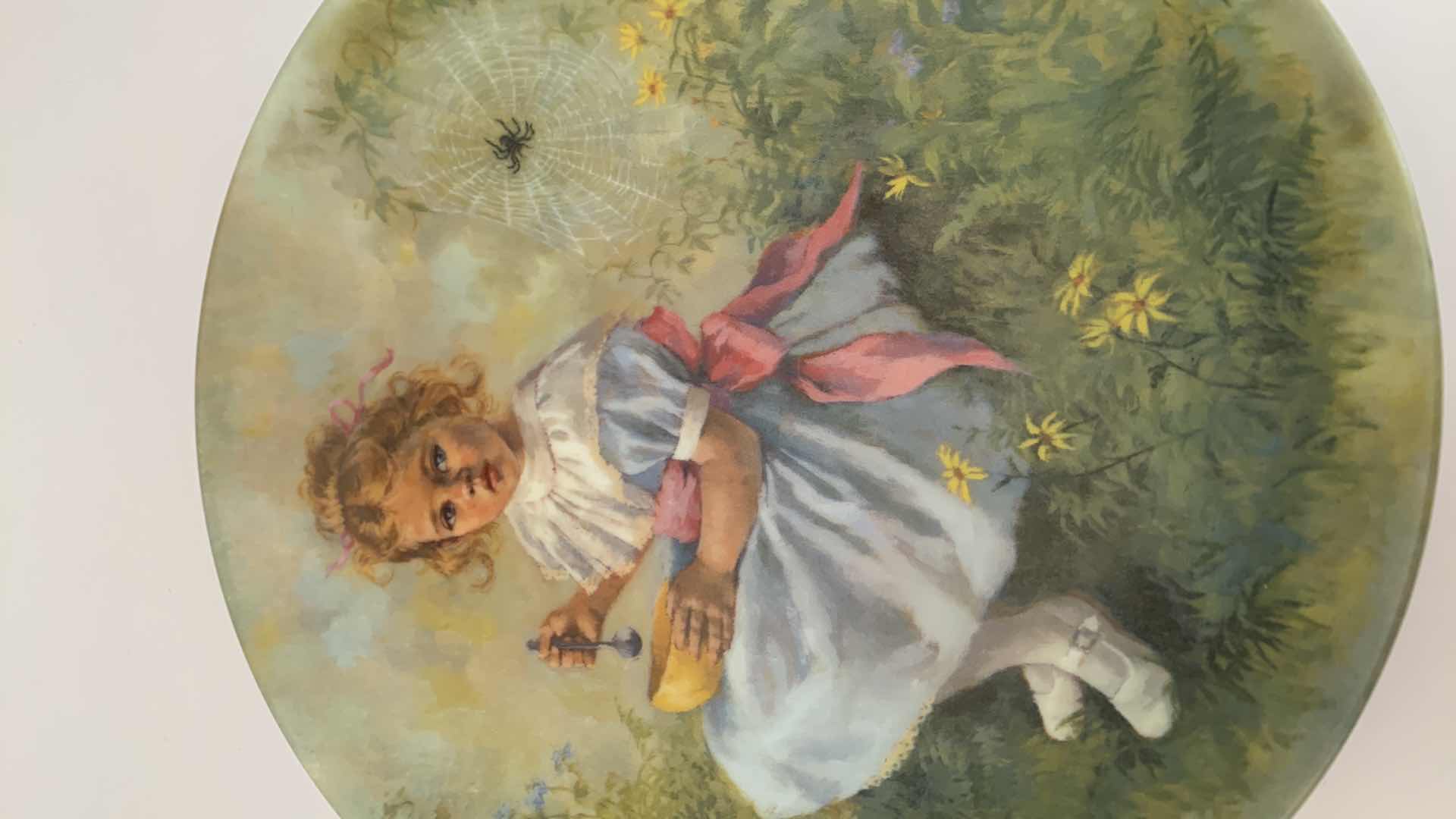 Photo 2 of JOHN MCCLELLAND “LITTLE MISS MUFFET” PLATE 9” WIDE