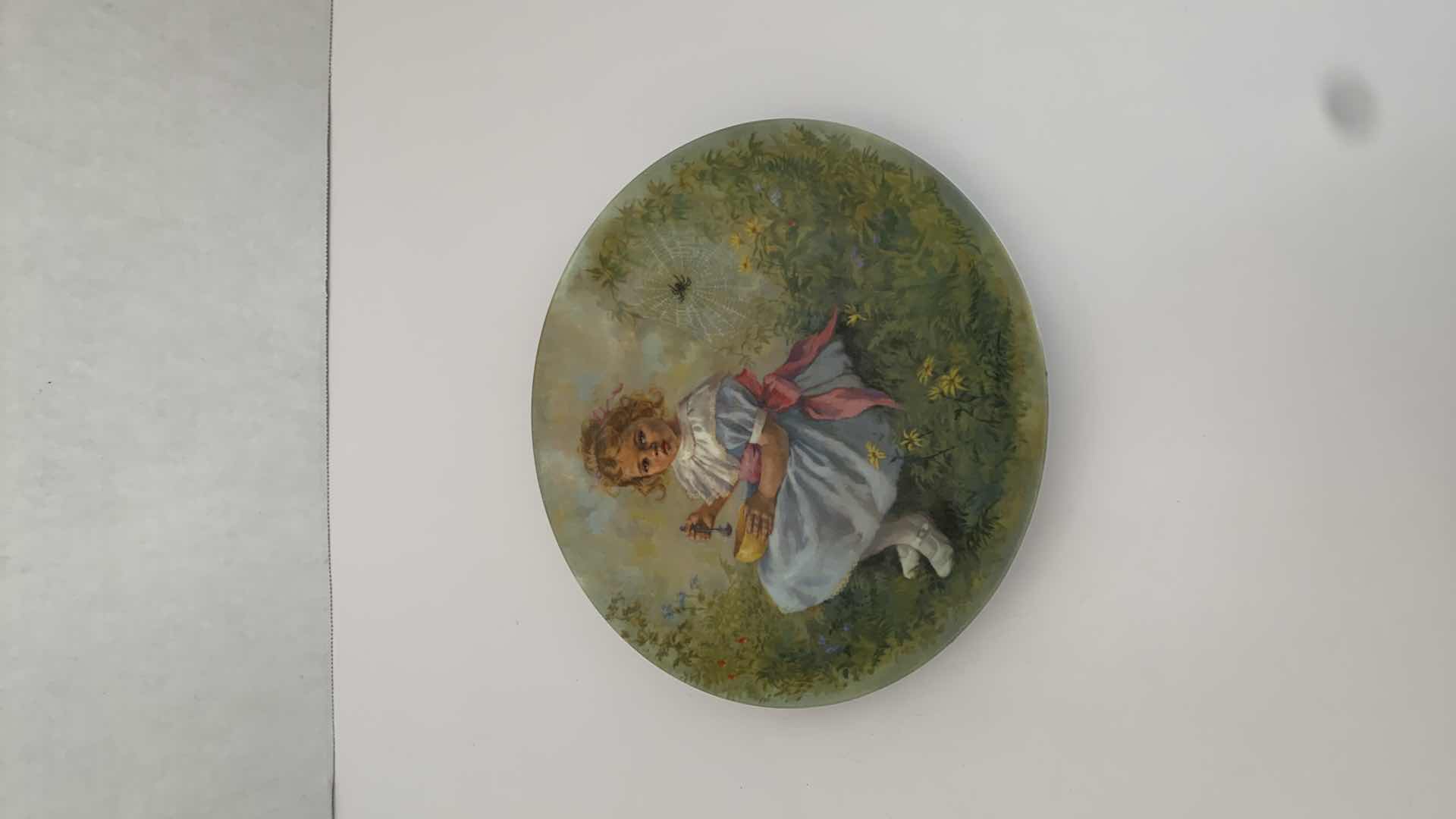Photo 1 of JOHN MCCLELLAND “LITTLE MISS MUFFET” PLATE 9” WIDE