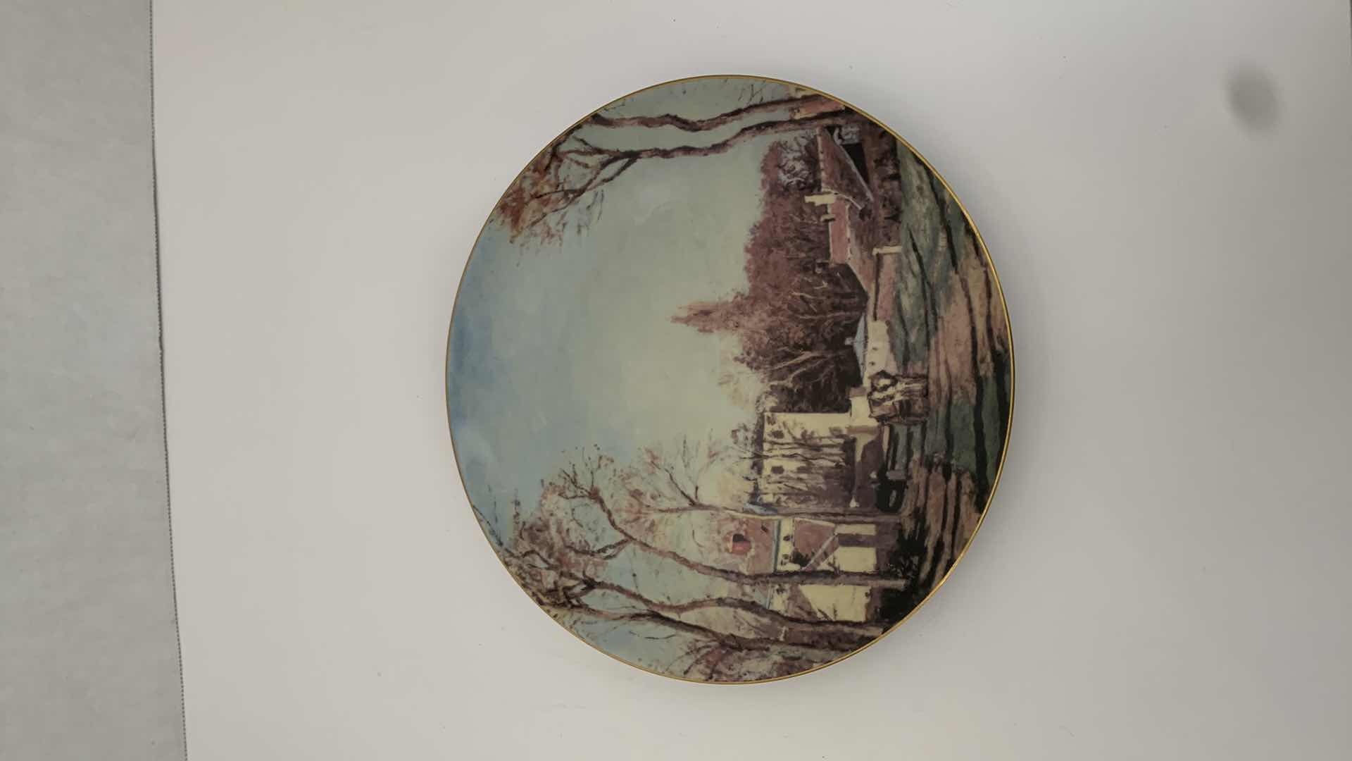 Photo 1 of C PISSARRO “ENTREE DU VILLAGE DE VOISINS” PLATE 9” WIDE