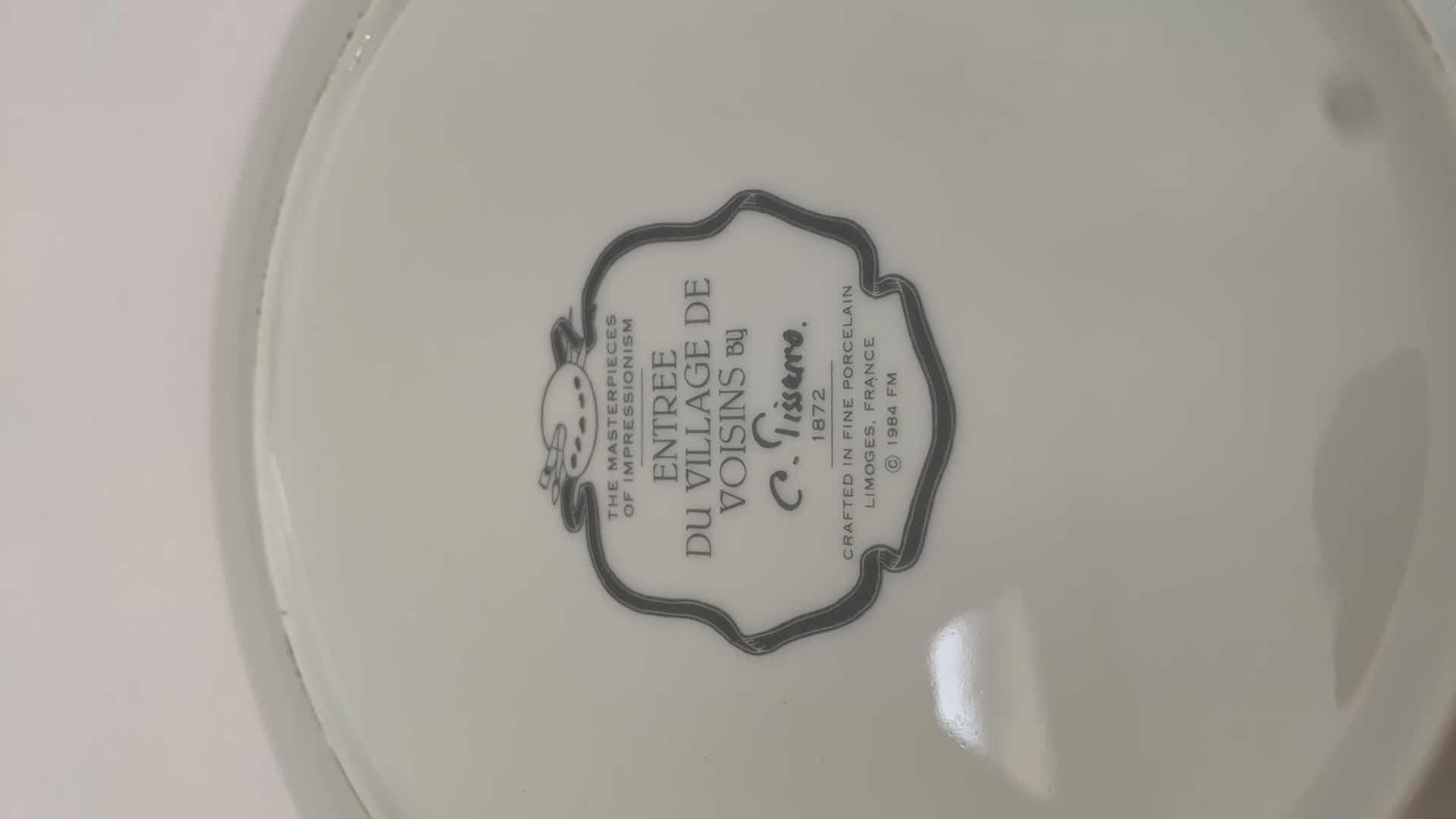 Photo 1 of C PISSARRO “ENTREE DU VILLAGE DE VOISINS” PLATE 9” WIDE