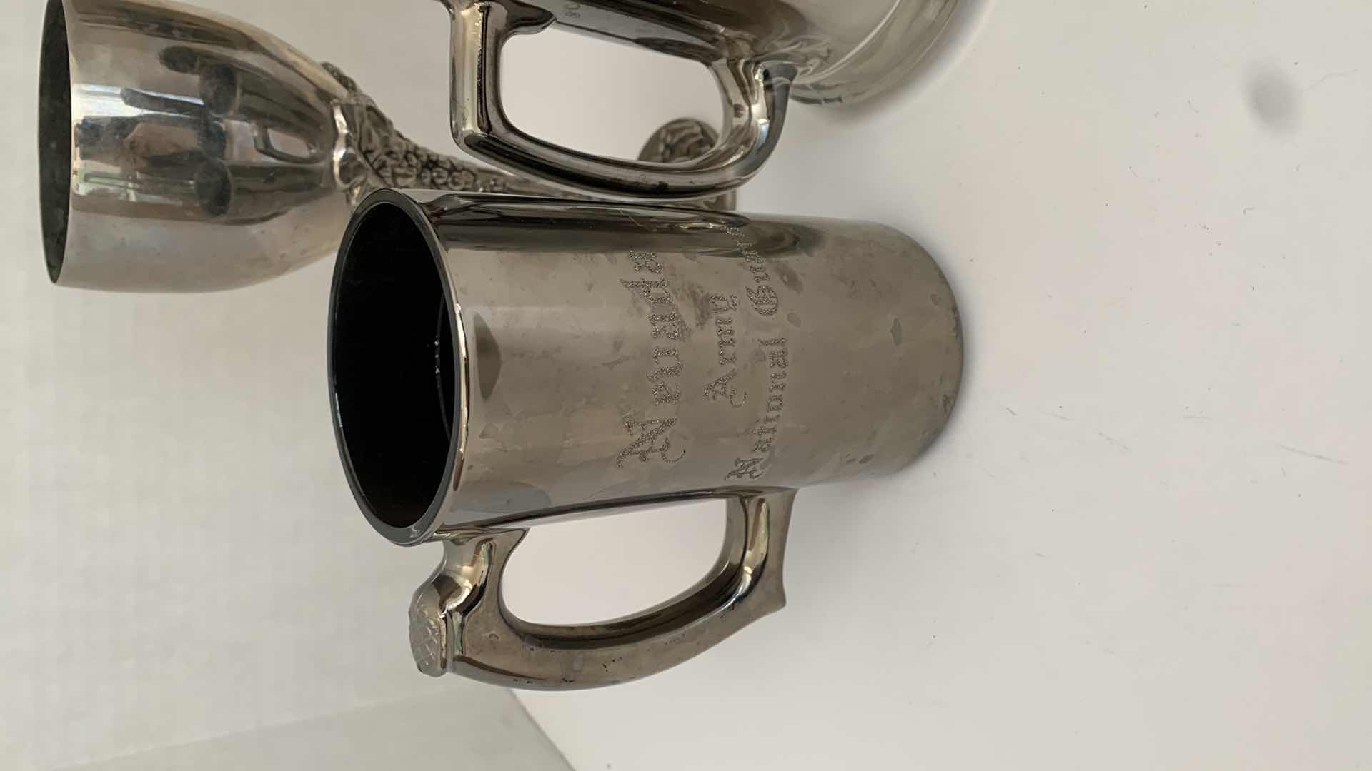 Photo 2 of SET OF 5 SILVER GOBLETS