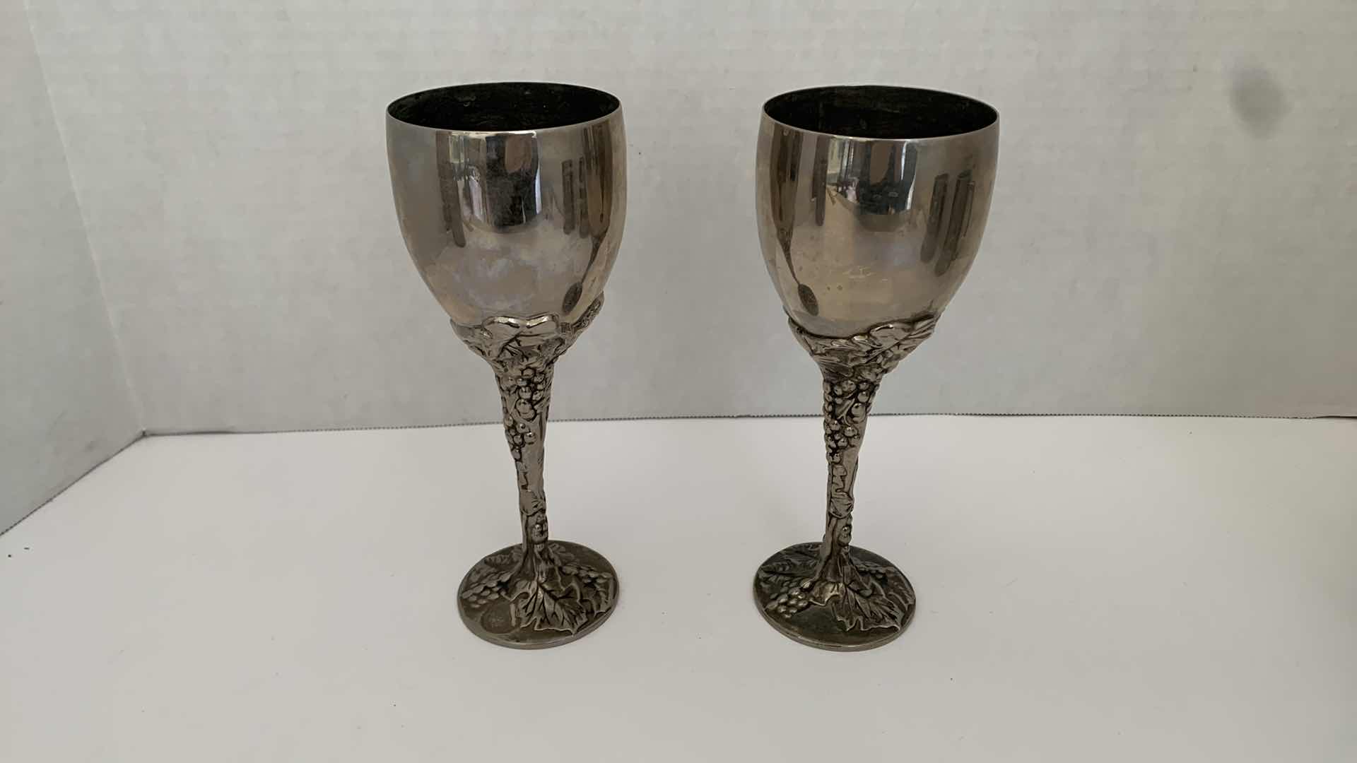 Photo 1 of SET OF 5 SILVER GOBLETS