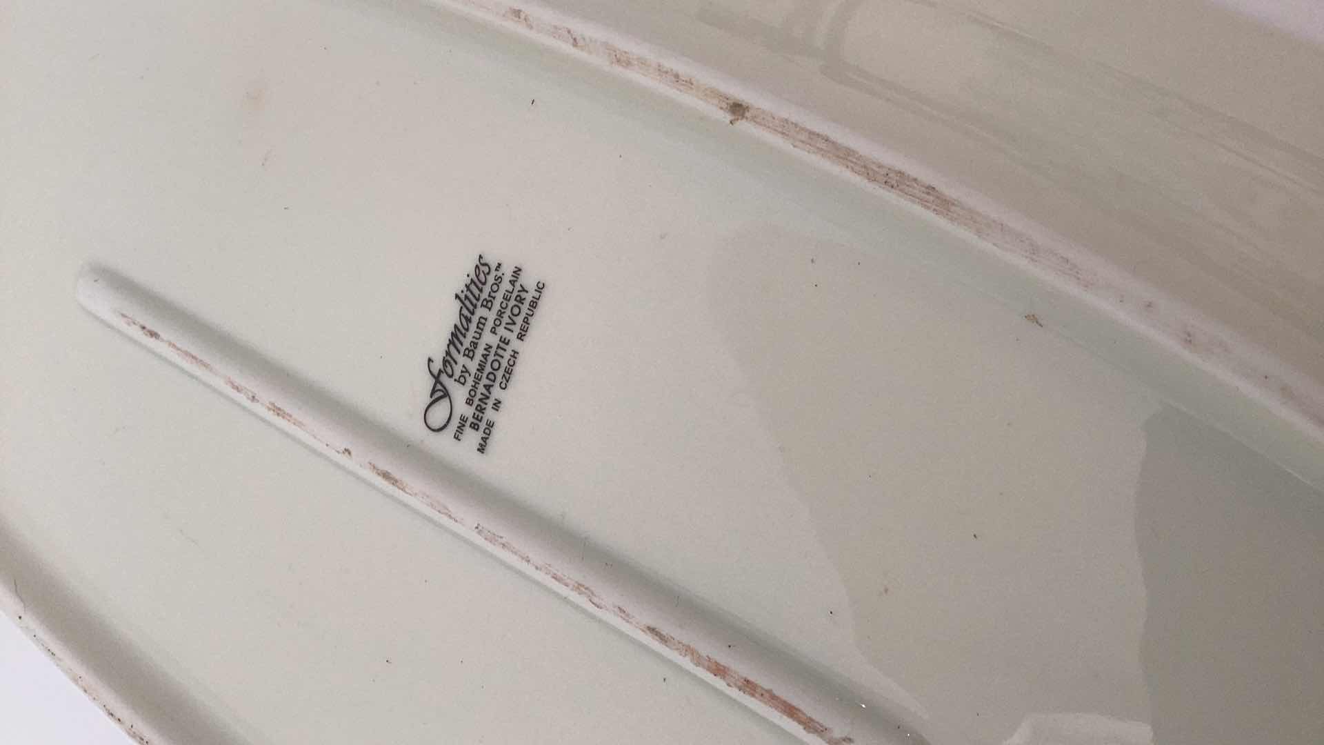 Photo 1 of FORMALITIES BOHEMIAN PORCELAIN BERNADOTTE IVORY SERVING PLATE 8” X 20” LONG