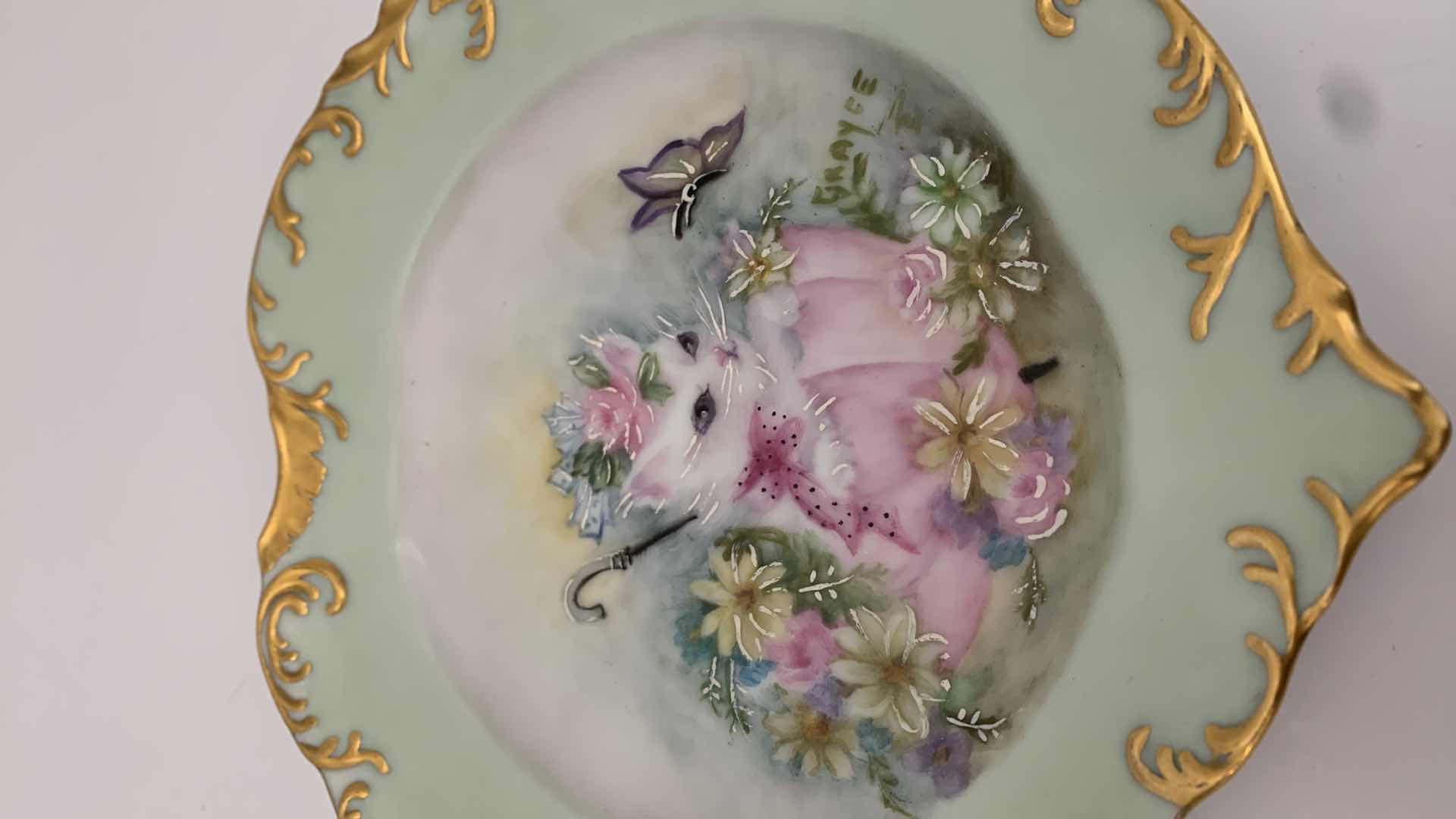 Photo 1 of GRAYCE KITTEN PLATE RETAIL $35 7” WIDE