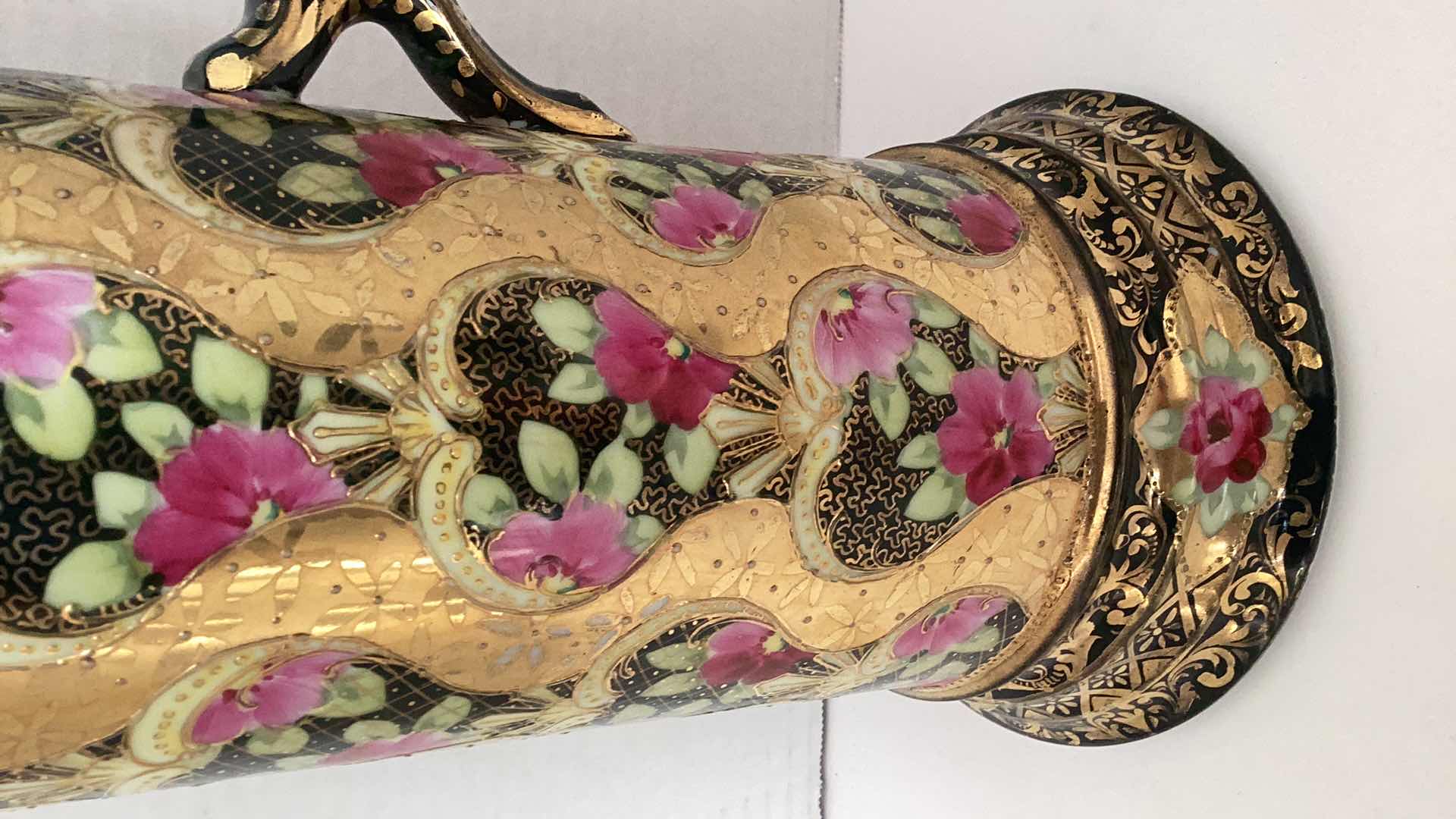 Photo 1 of RARE ANTIQUE NIPPON PORCELAIN TANKARD 12” TALL 