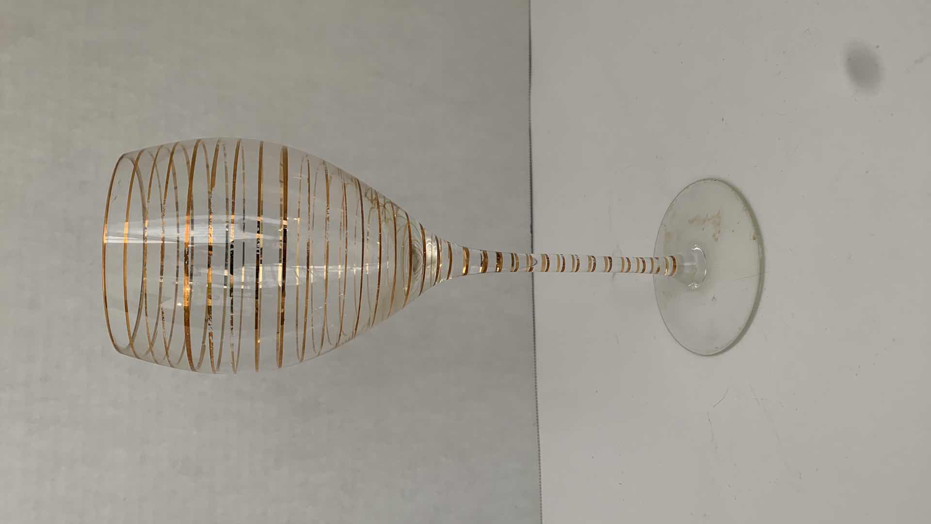 Photo 1 of GOLD TRIMMED GLASS RETAIL $25 4” X 4” H 9.5”