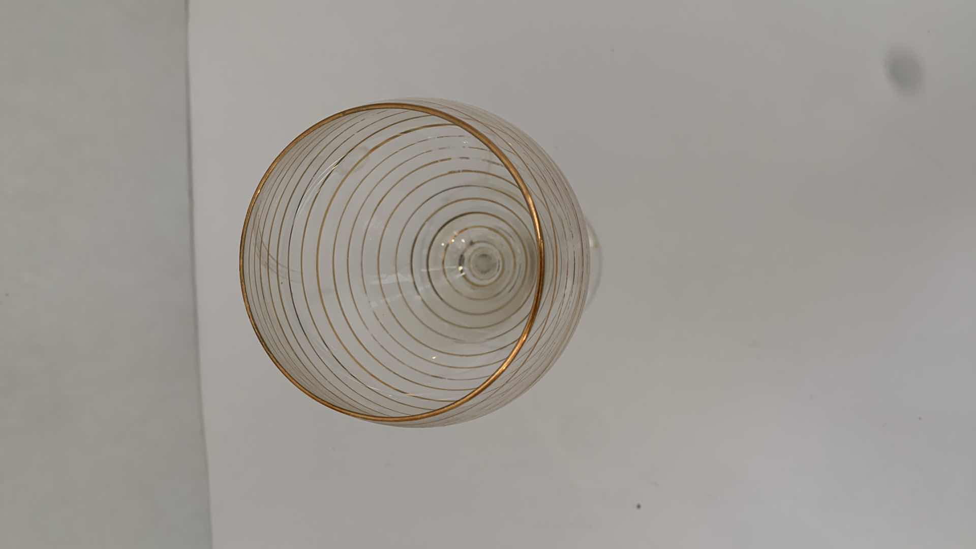 Photo 1 of GOLD TRIMMED GLASS RETAIL $25 4” X 4” H 9.5”