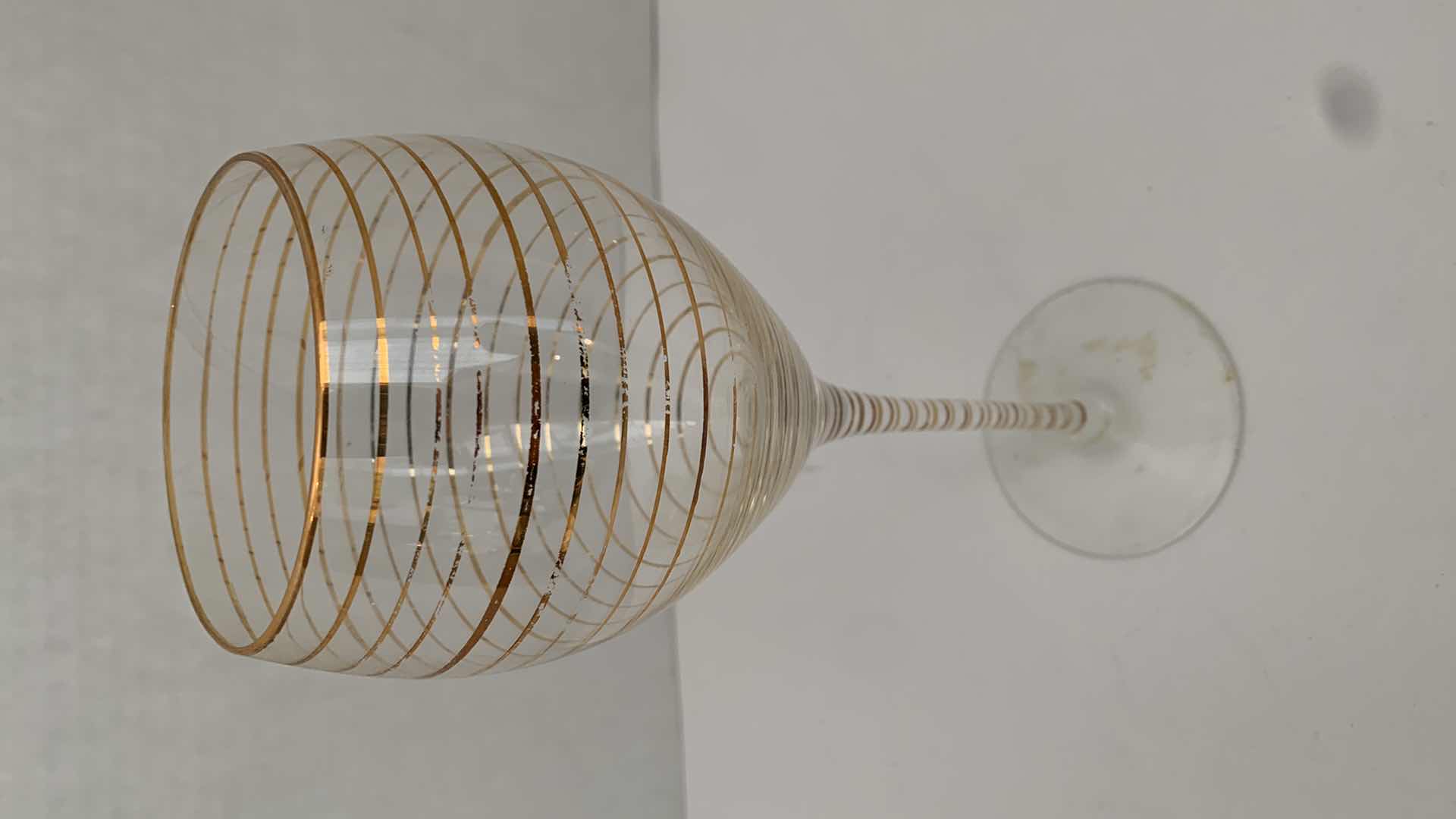 Photo 1 of GOLD TRIMMED GLASS RETAIL $25 4” X 4” H 9.5”