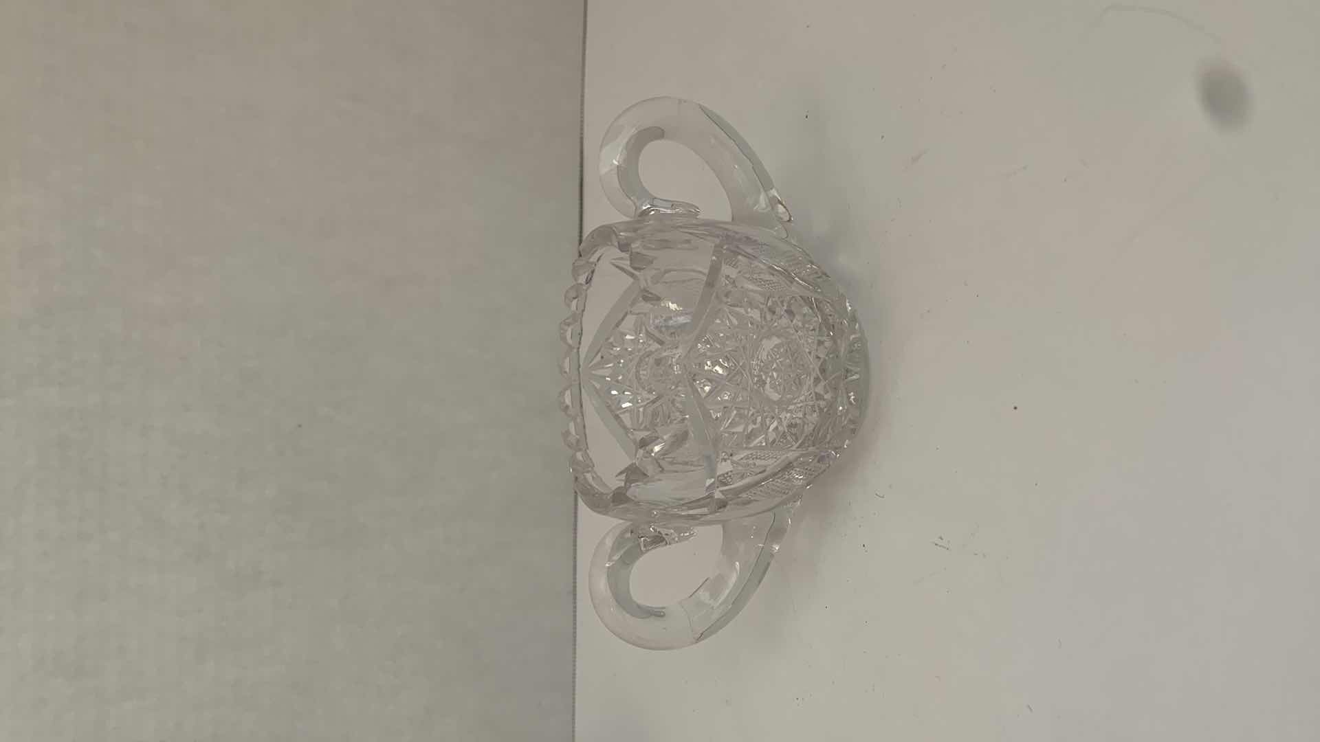 Photo 1 of SET OF 3 VINTAGE CUT CRYSTAL CUPS 6” X 4” H 4”