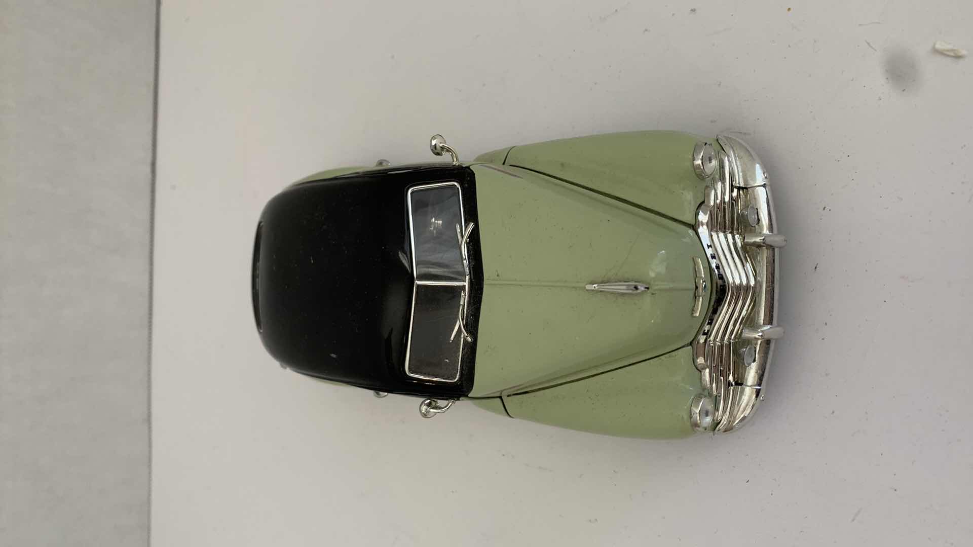 View 3 of DIE CAST METAL 1947 CHEVORLET AEROSEDAN FLEETLINE 8” X 3” H 2”