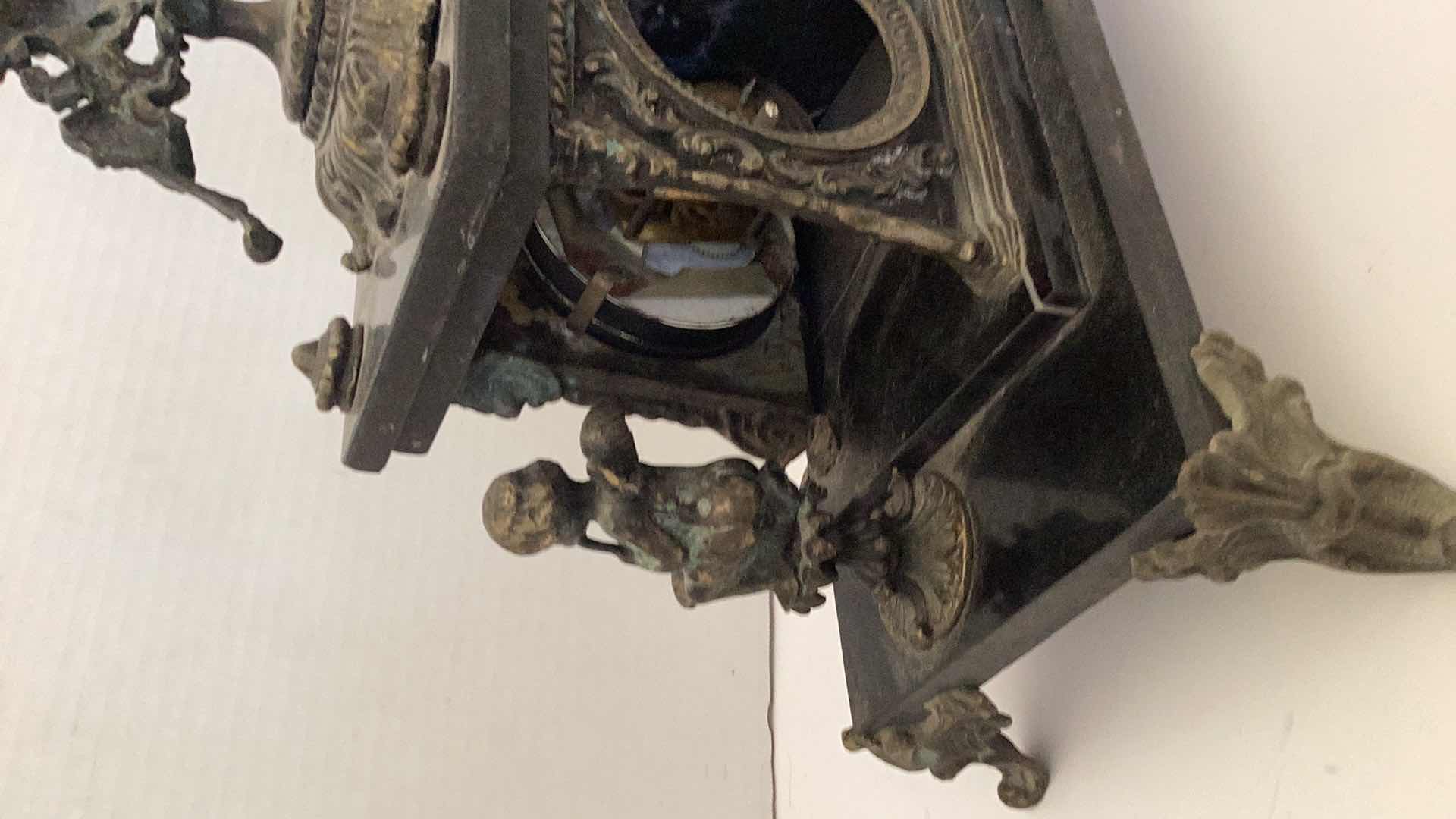 Photo 1 of ANTIQUE VERY HEAVY BRASS CLOCK NON-FUNCTIONAL