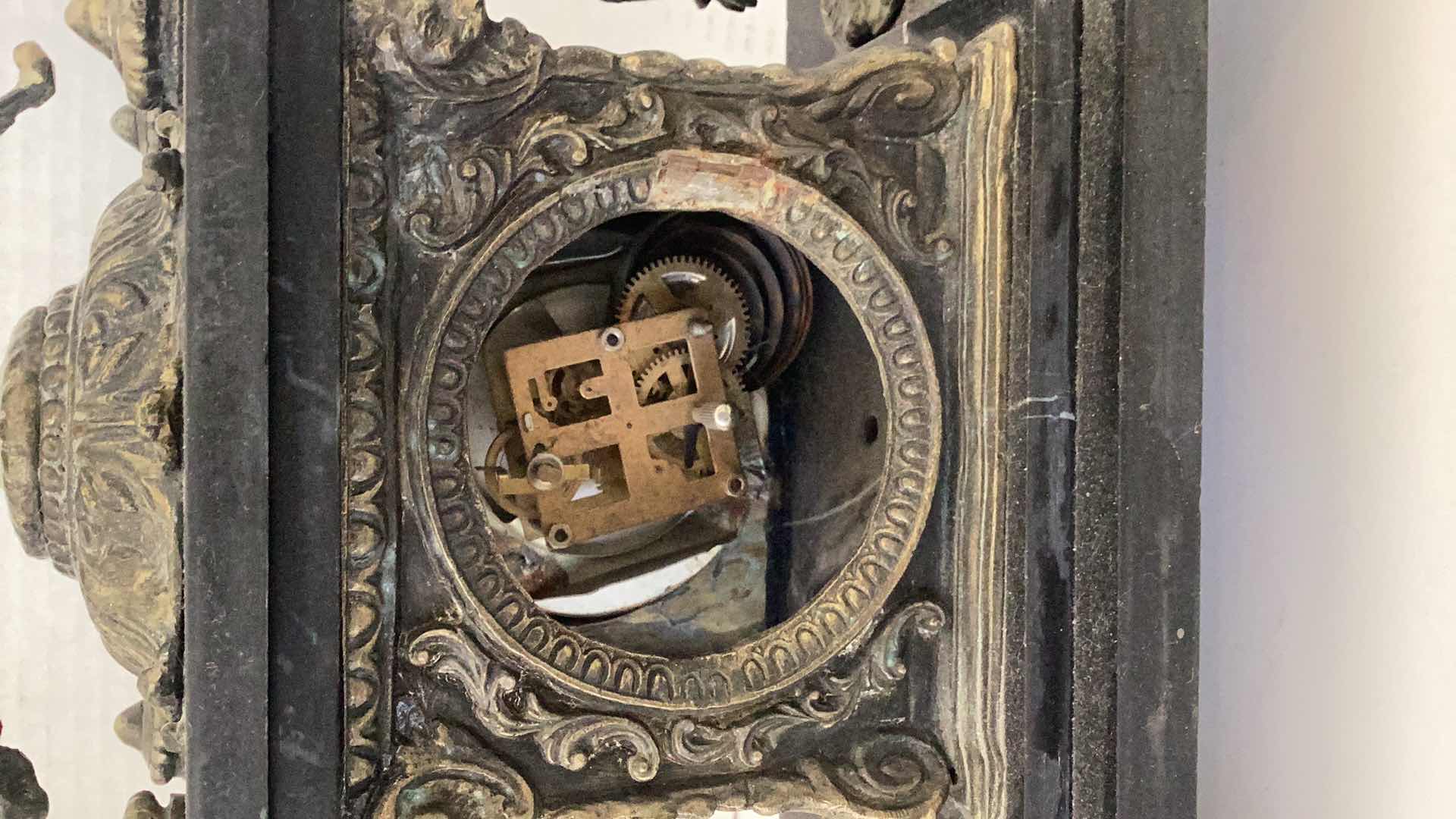 Photo 1 of ANTIQUE VERY HEAVY BRASS CLOCK NON-FUNCTIONAL