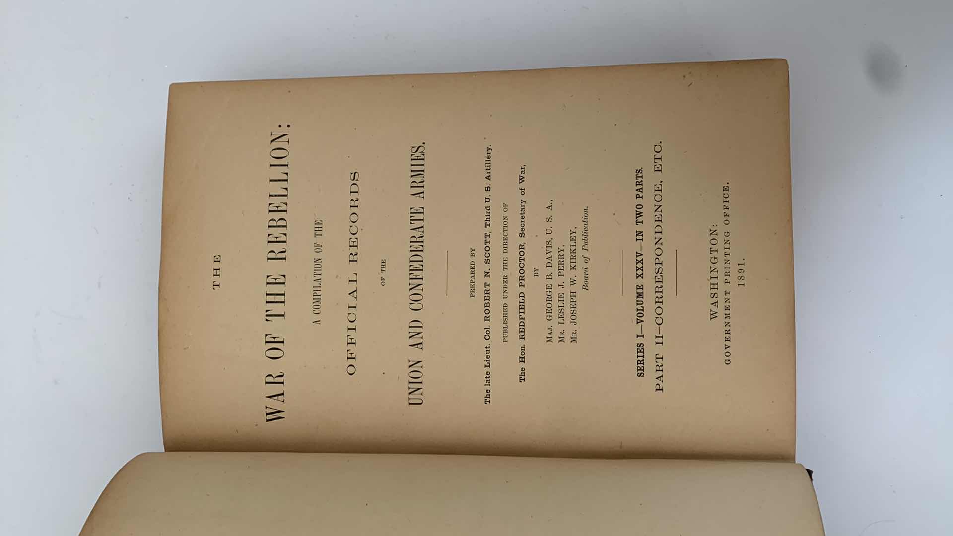 Photo 1 of ANTIQUE CIVIL WAR ERA 1894 “WAR OF THE REBELLION” VOL XXXV