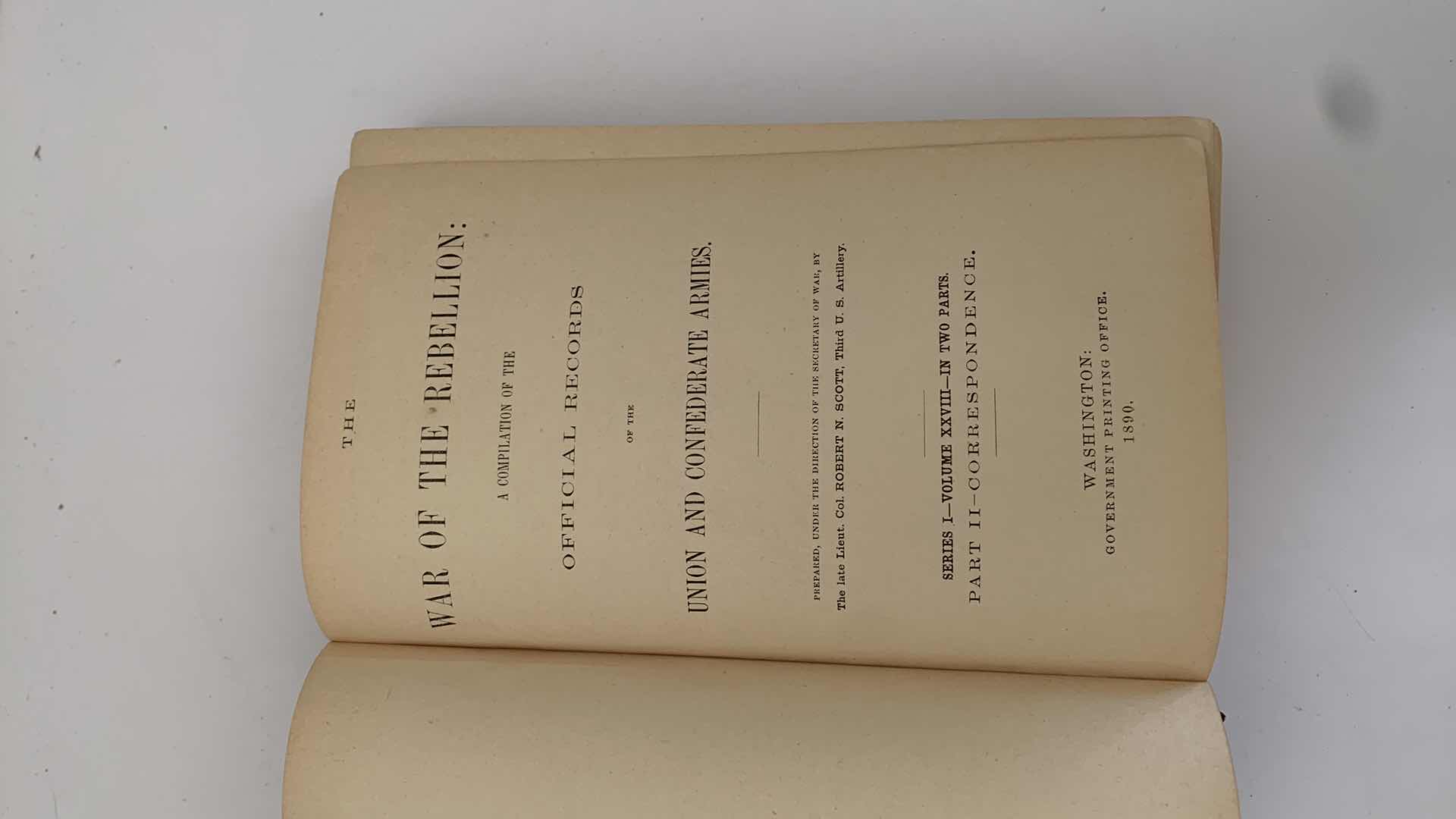 Photo 1 of ANTIQUE CIVIL WAR ERA 1894 “WAR OF THE REBELLION” VOL XXVIII