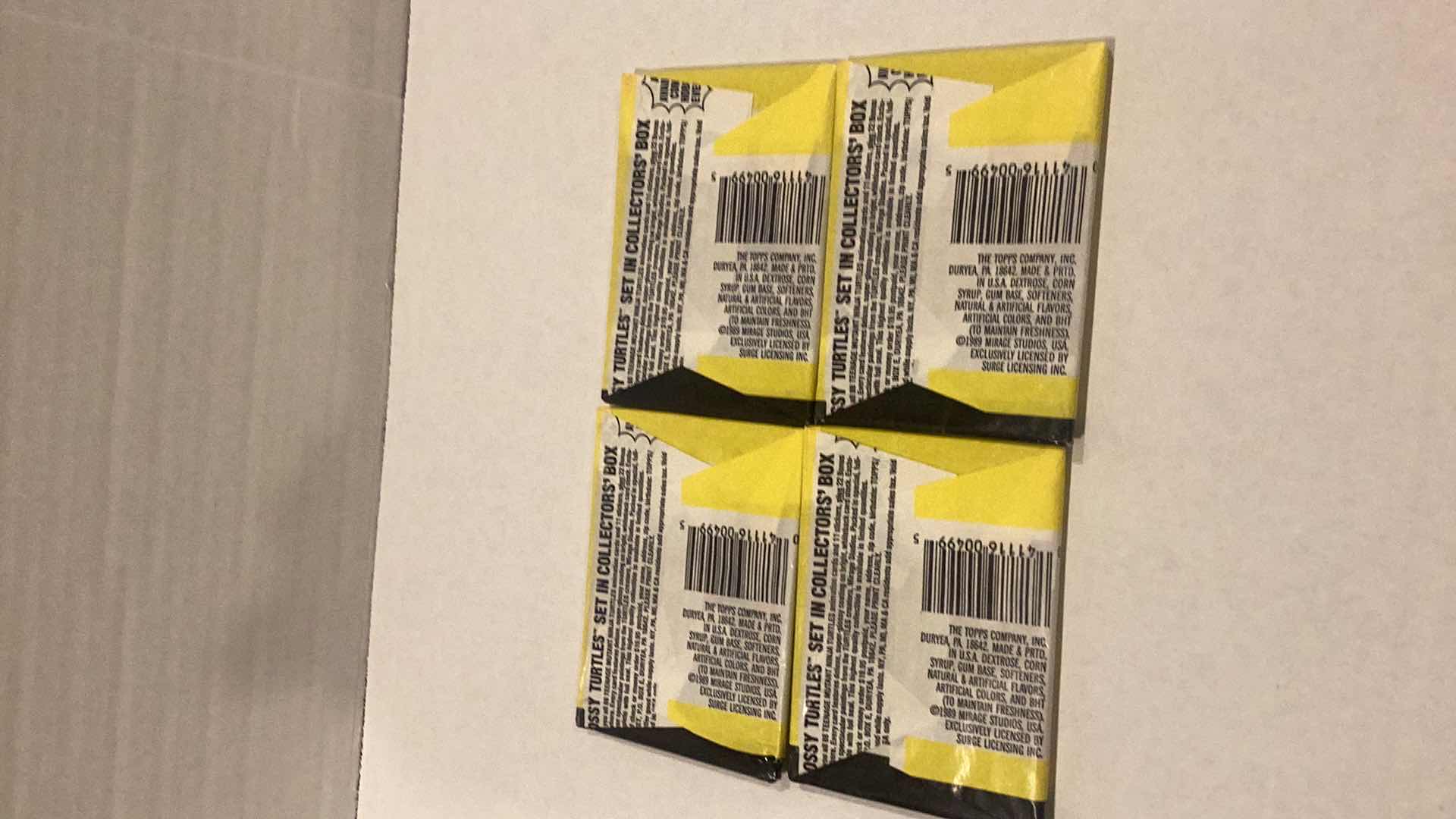 Photo 1 of 4 PACKS OF TEENAGE MUTANT NINJA TURTLES CARDS