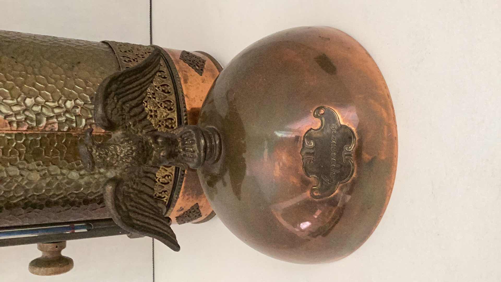 Photo 1 of ANTIQUE CAPPAMORE CAPPUCCINO MACHINE 14” TALL $600