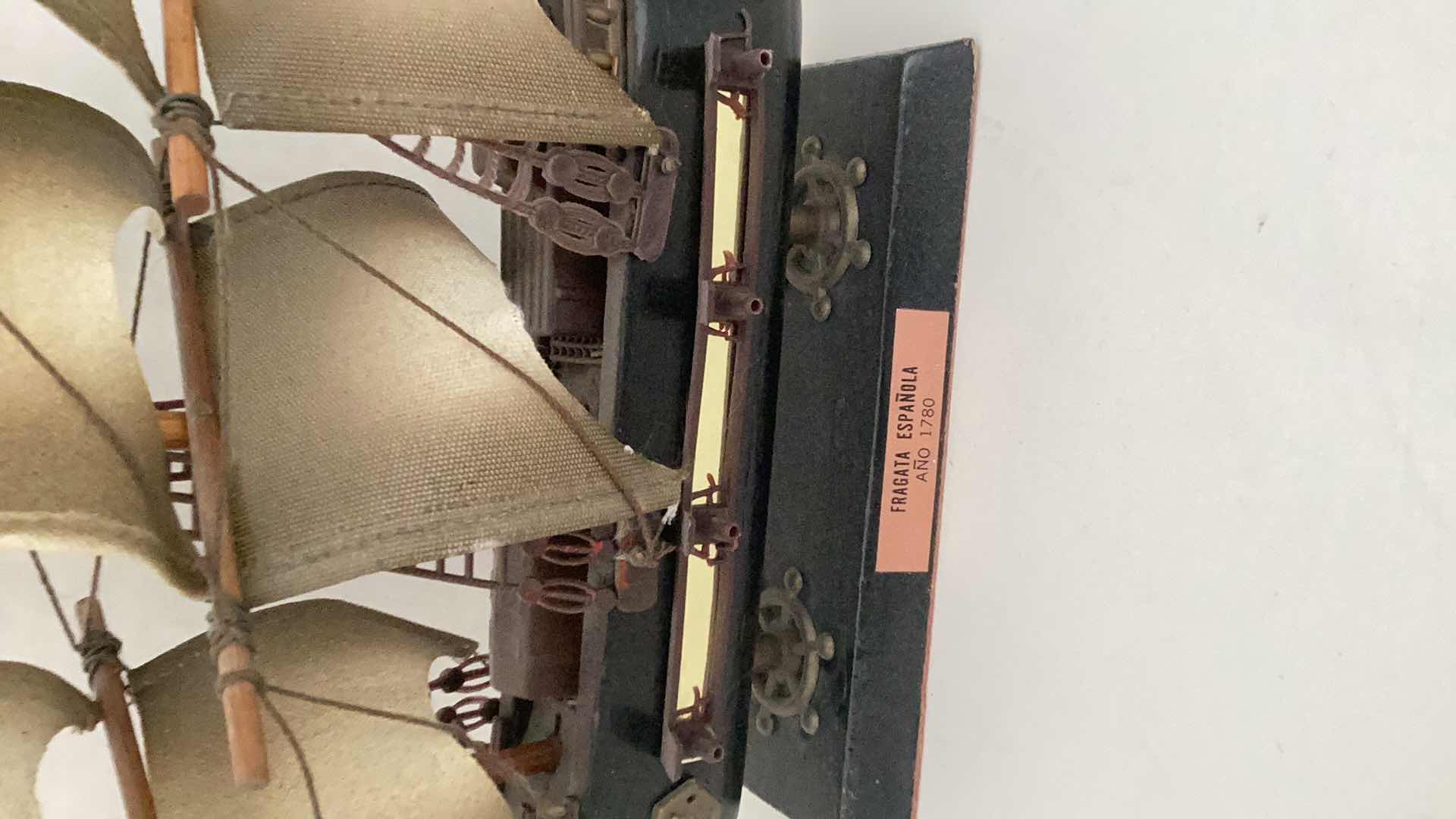 Photo 2 of FRAGATA ESPANOLA 1780 WOODEN SHIP 14” X 3” H 12”