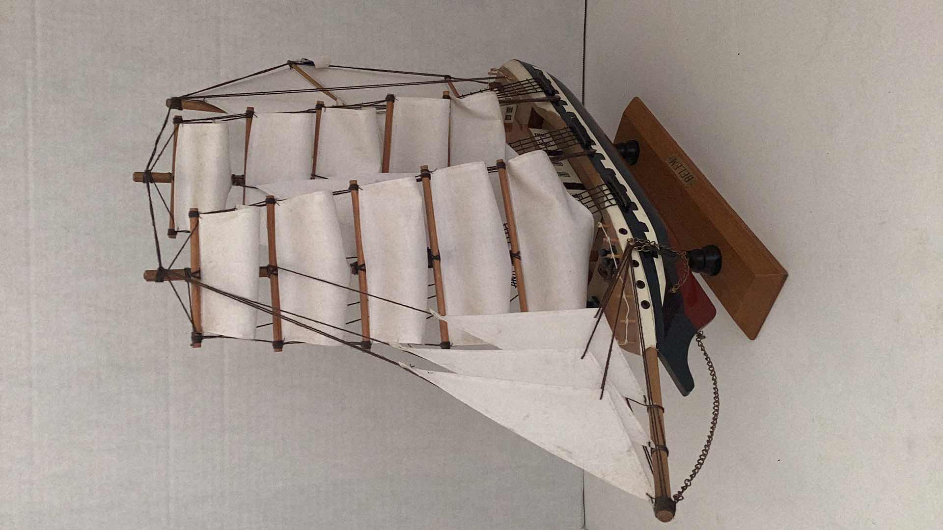 Photo 1 of BELEM WOODEN SHIP 21” X 4” H 17”