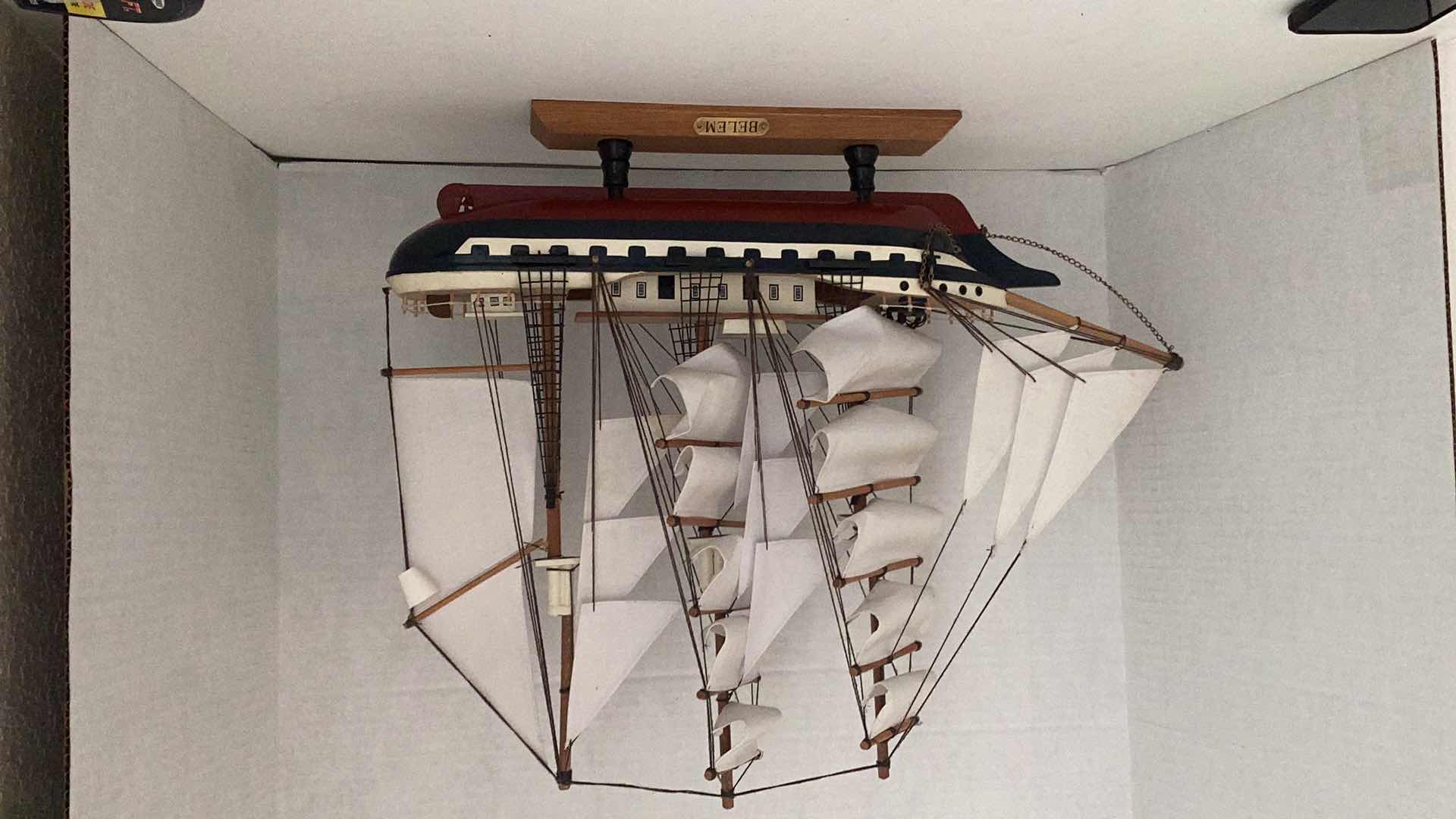 Photo 1 of BELEM WOODEN SHIP 21” X 4” H 17”