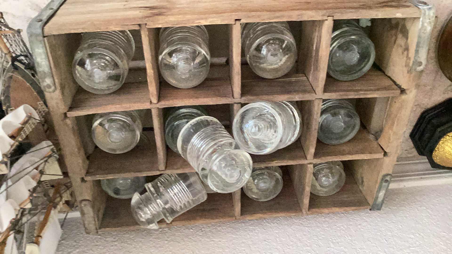 Photo 1 of LOT OF 15 VINTAGE PYREX GLASS INSULATORS