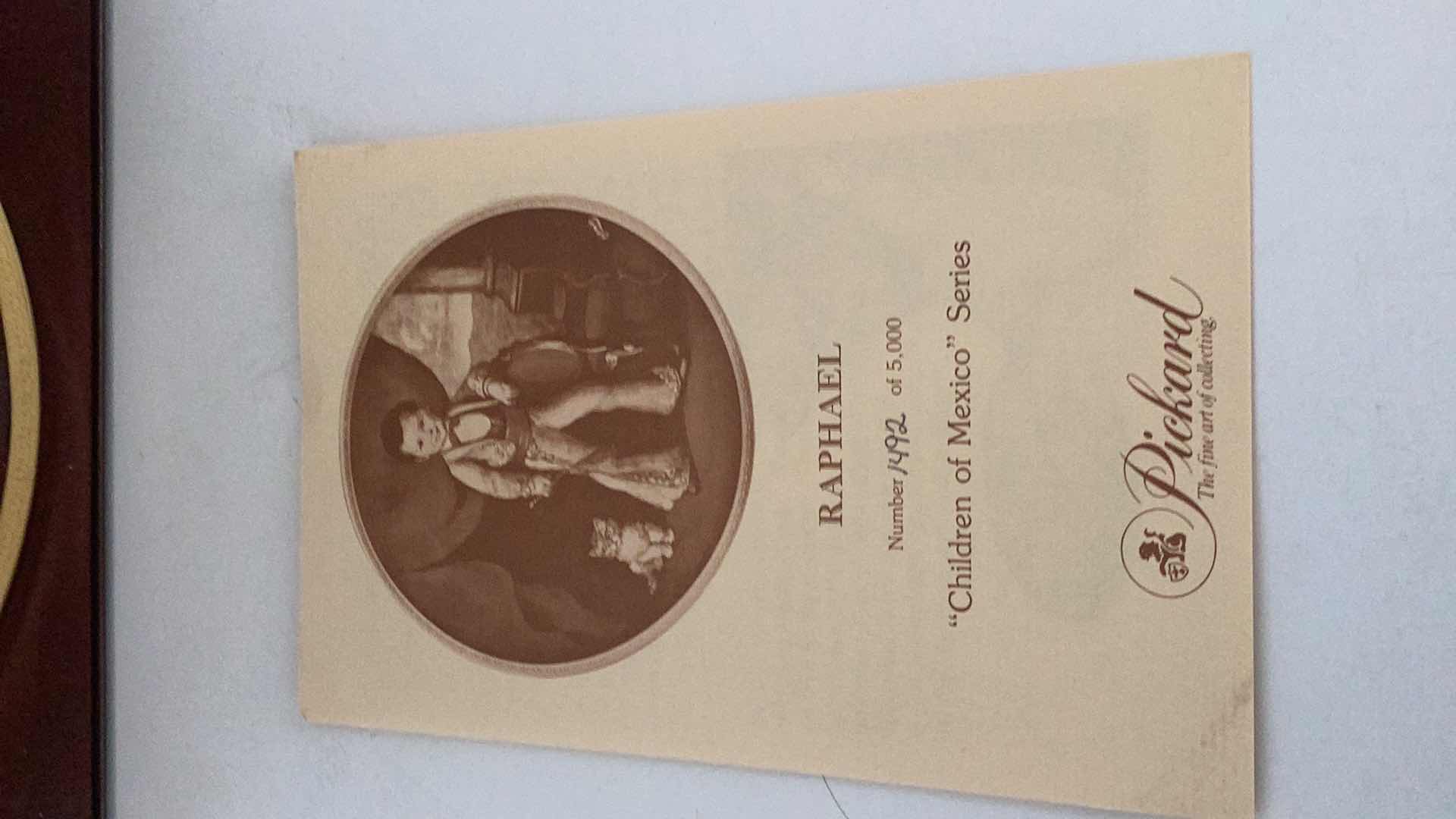 Photo 1 of COLLECTORS PICKARD PORCELAIN PLATE, CHILDREN OF MEXICO, LIMITED EDITION, NUMBERED