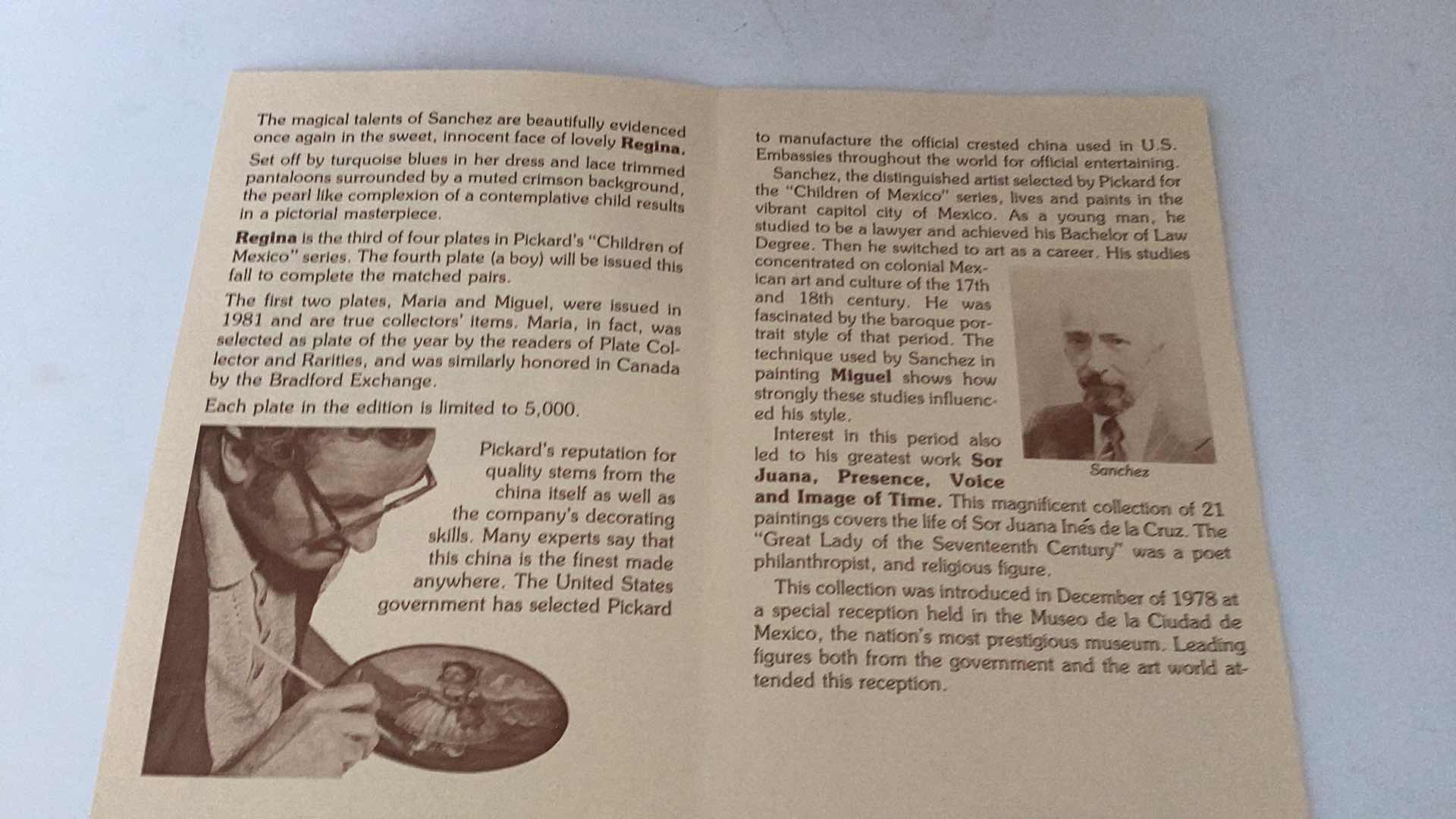 Photo 4 of COLLECTORS PICKARD PORCELAIN PLATE, CHILDREN OF MEXICO, LIMITED EDITION, NUMBERED