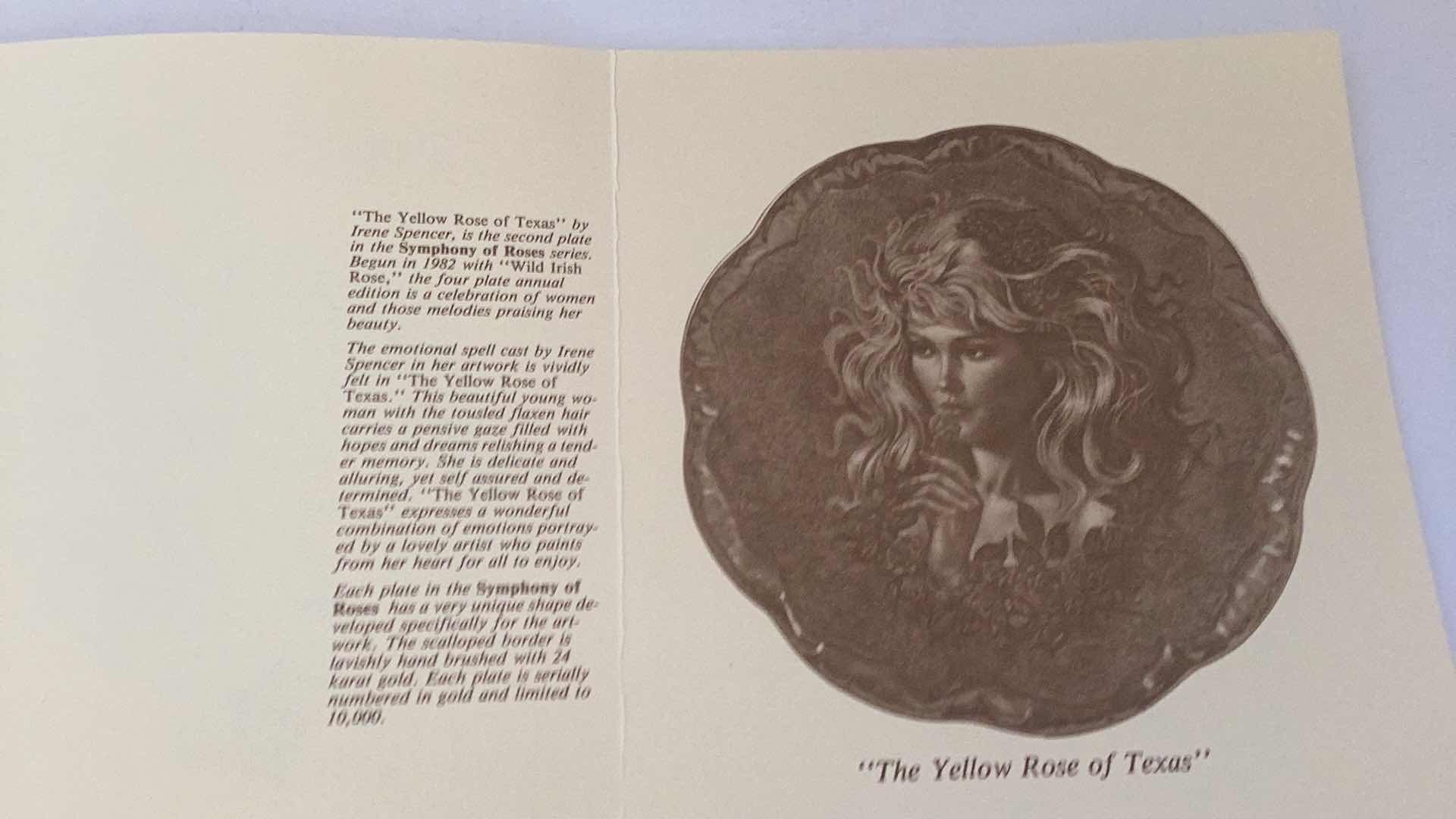 Photo 1 of COLLECTORS PICKARD PORCELAIN PLATE, SYMPHONY OF ROSES, LIMITED EDITION, NUMBERED